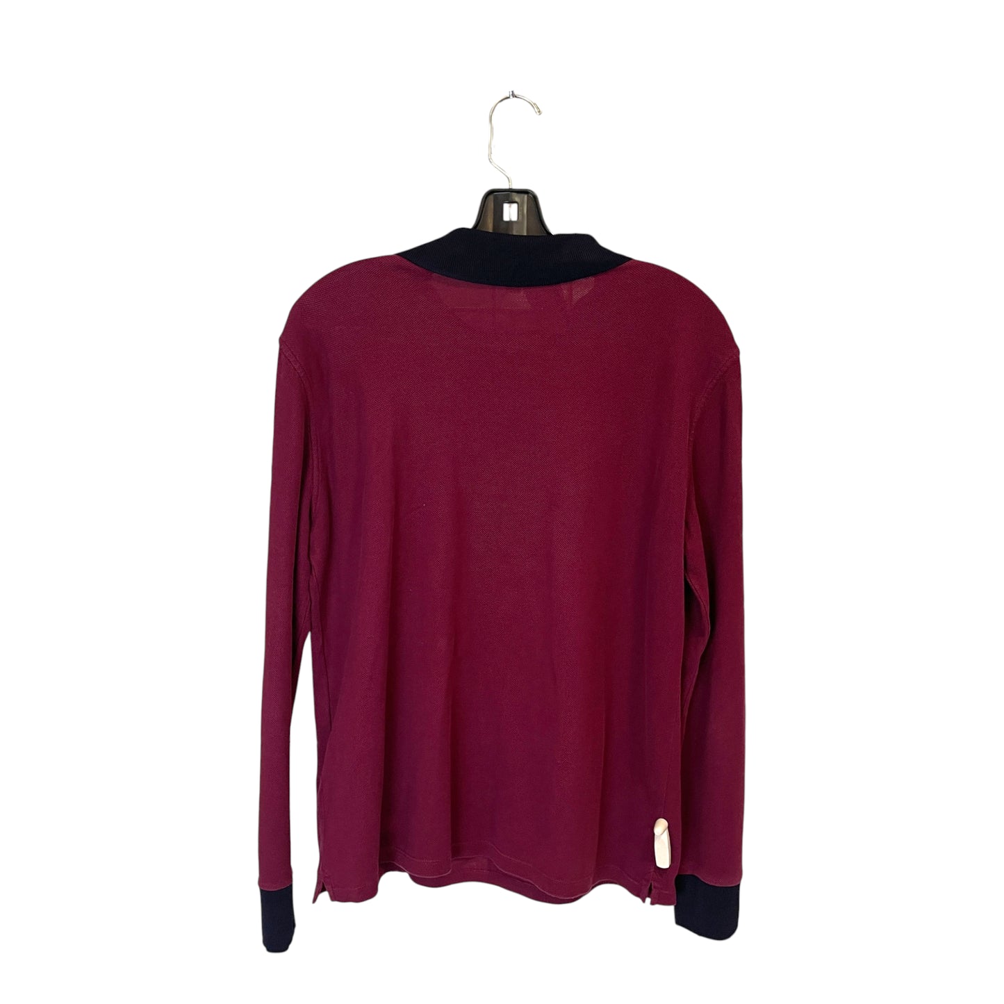 Burberry Burgundy Polo Long Sleeve Men's - M