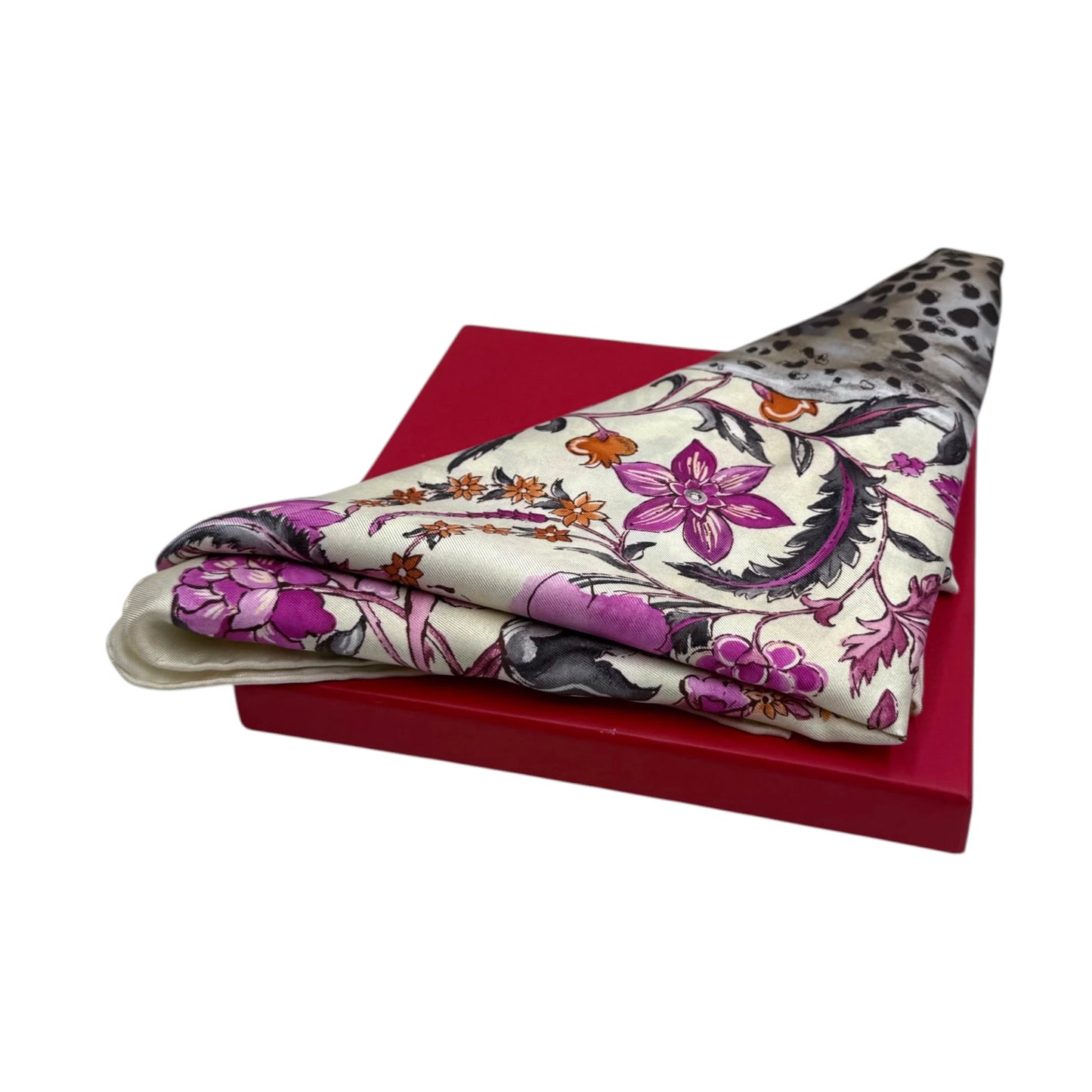 Salvatore Ferragamo Printed Silk Foulard Scarf