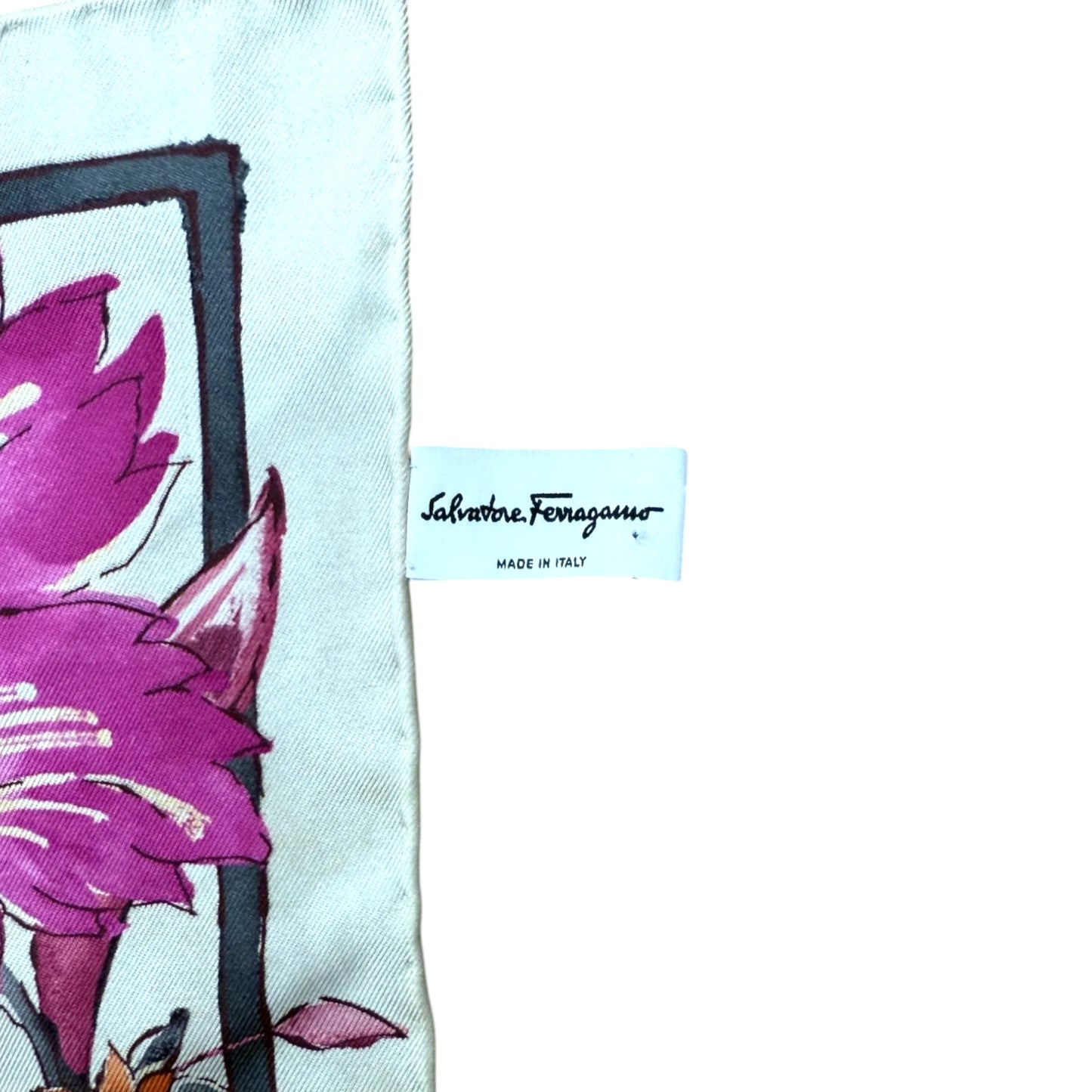 Salvatore Ferragamo Printed Silk Foulard Scarf