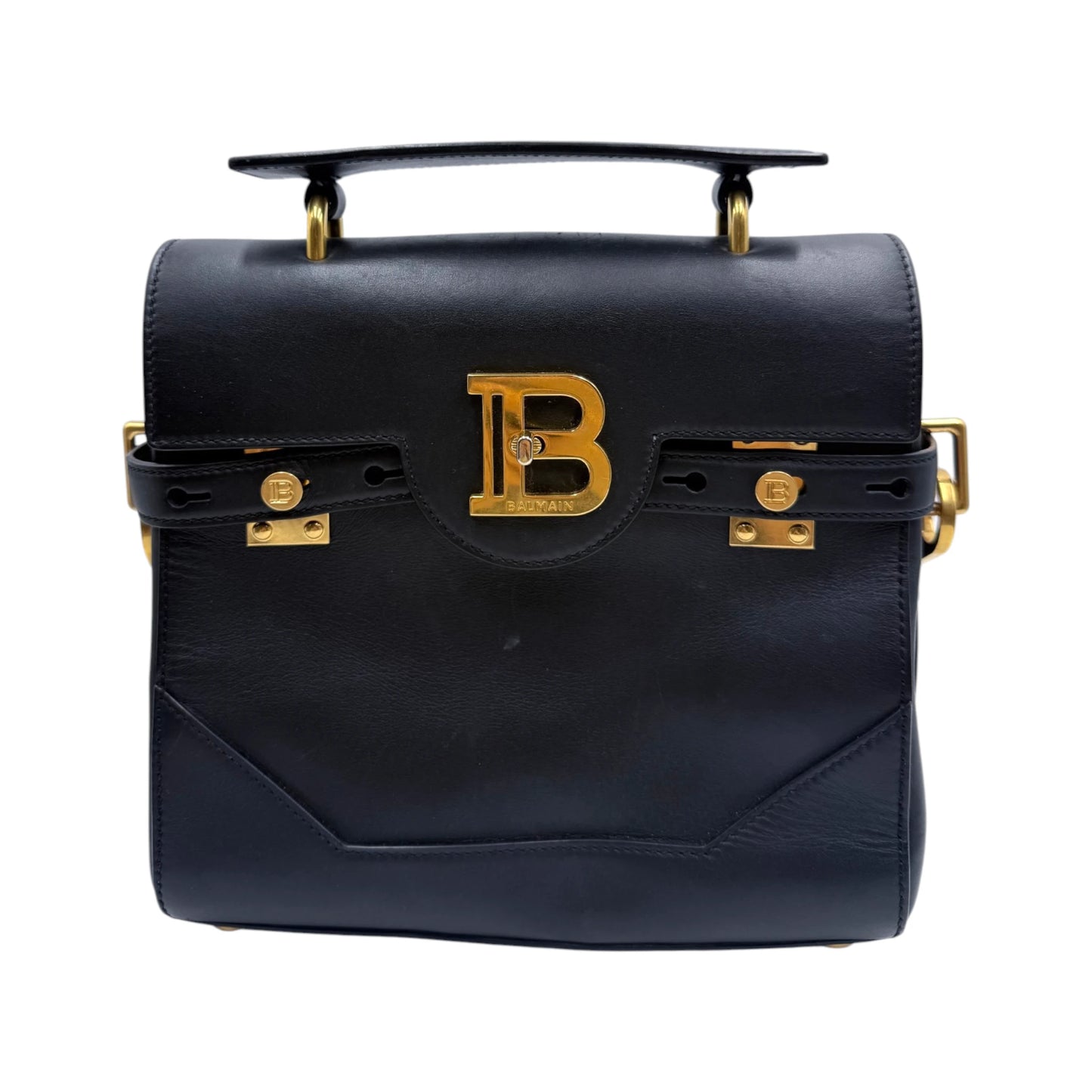 Balmain B-Buzz Black Gold Crossbody Bag