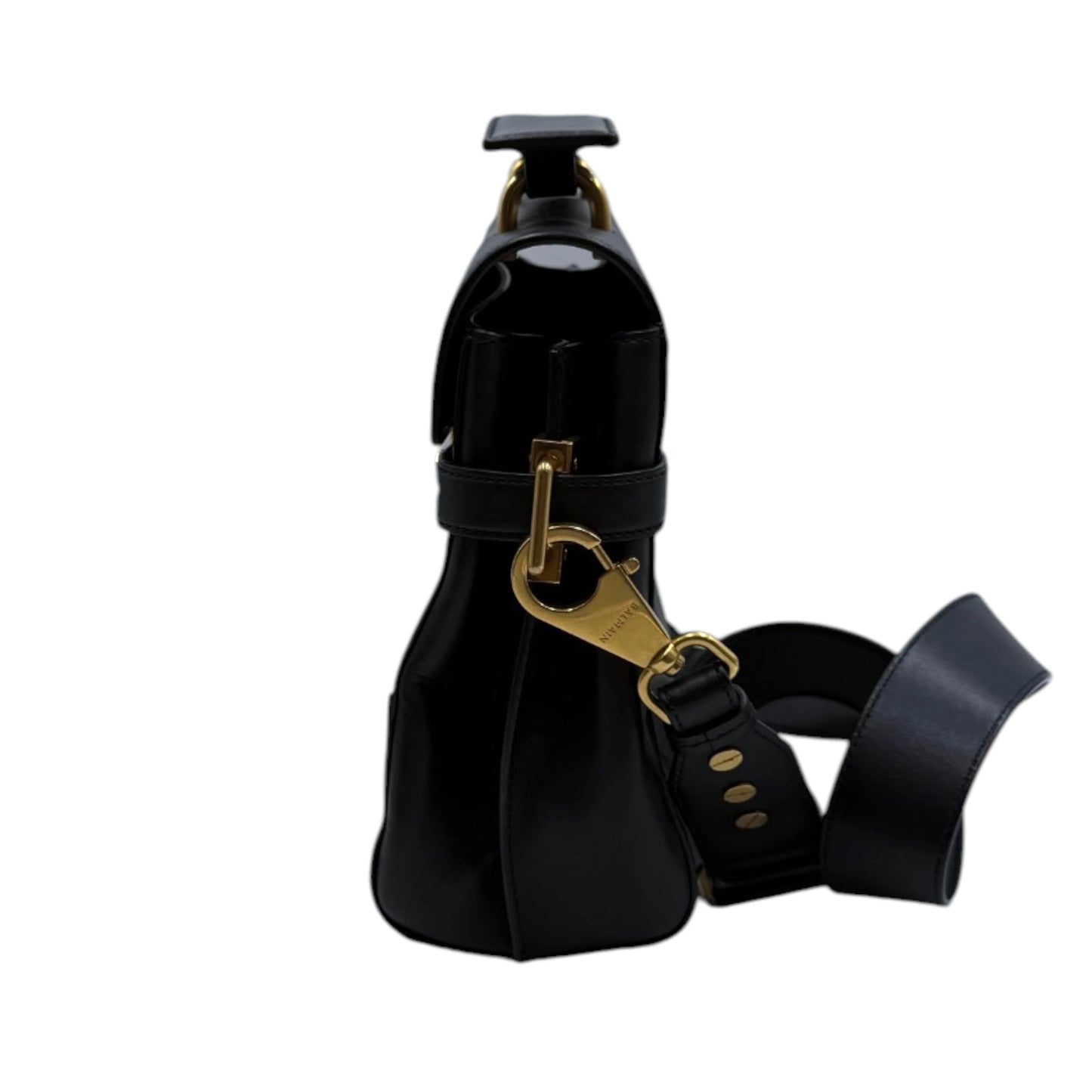 Balmain B-Buzz Black Gold Crossbody Bag