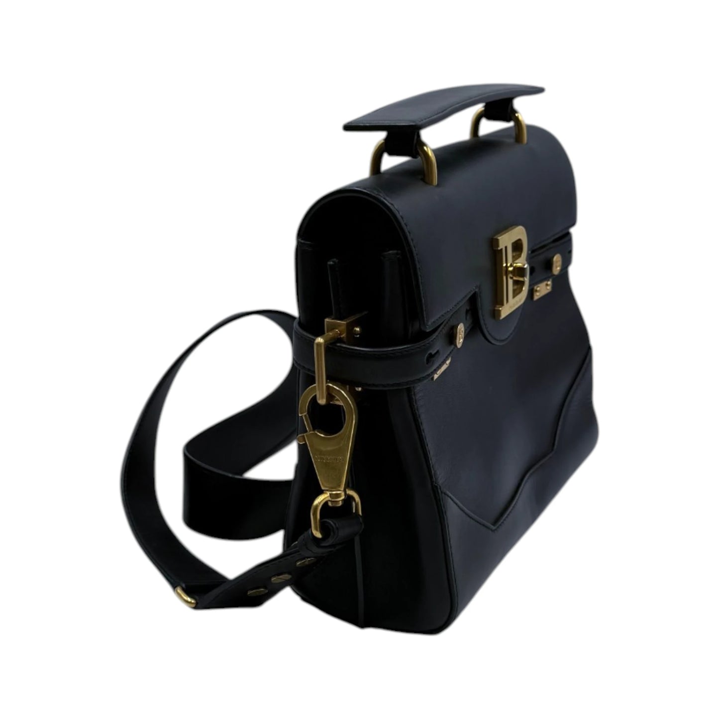 Balmain B-Buzz Black Gold Crossbody Bag
