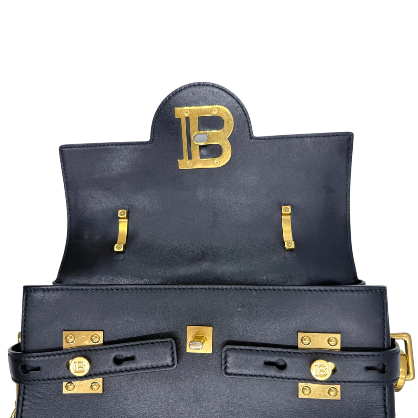 Balmain B-Buzz Black Gold Crossbody Bag
