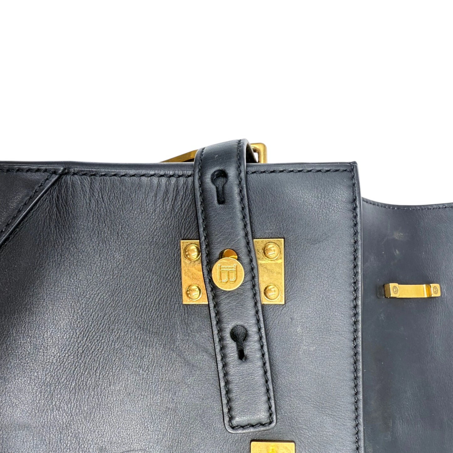 Balmain B-Buzz Black Gold Crossbody Bag