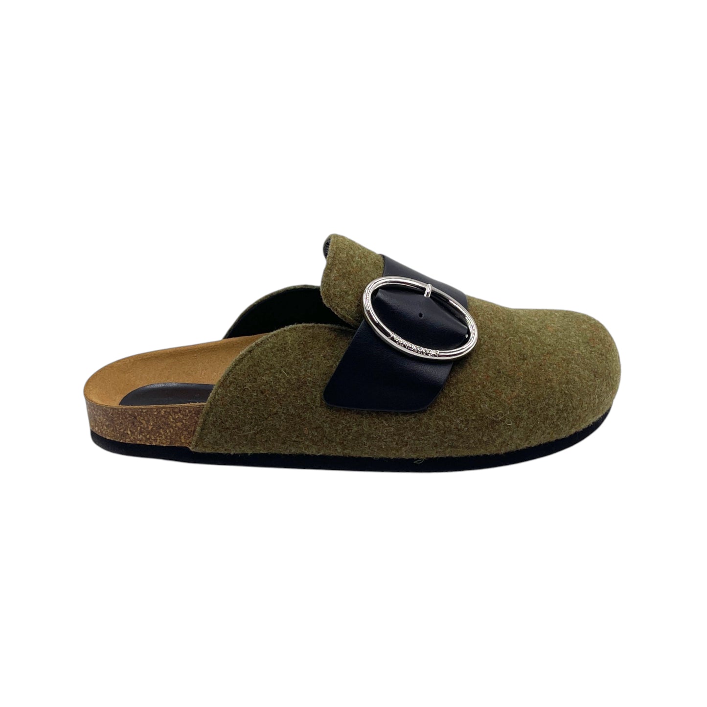 J.W Anderson Olive Green Felt Men's Loafer Mule