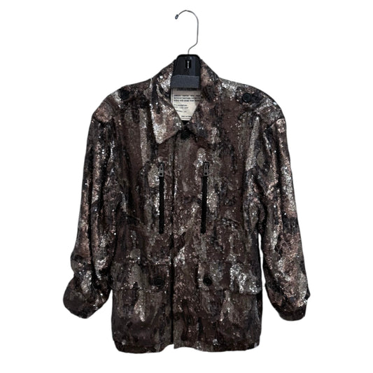 Zadig & Voltaire Sequin Camo Moto Jacket