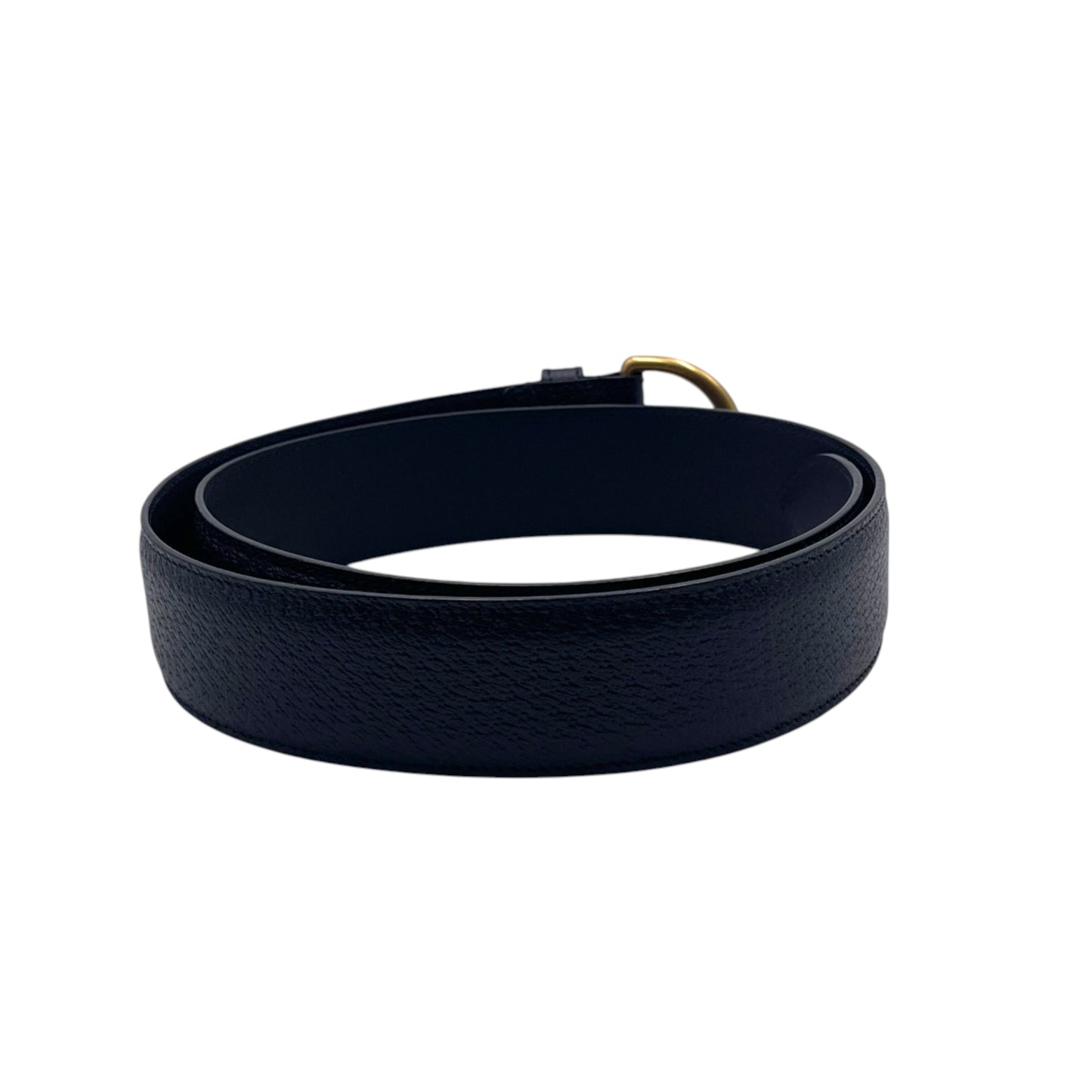 Gucci Black Leather D Ring Buckle - 85