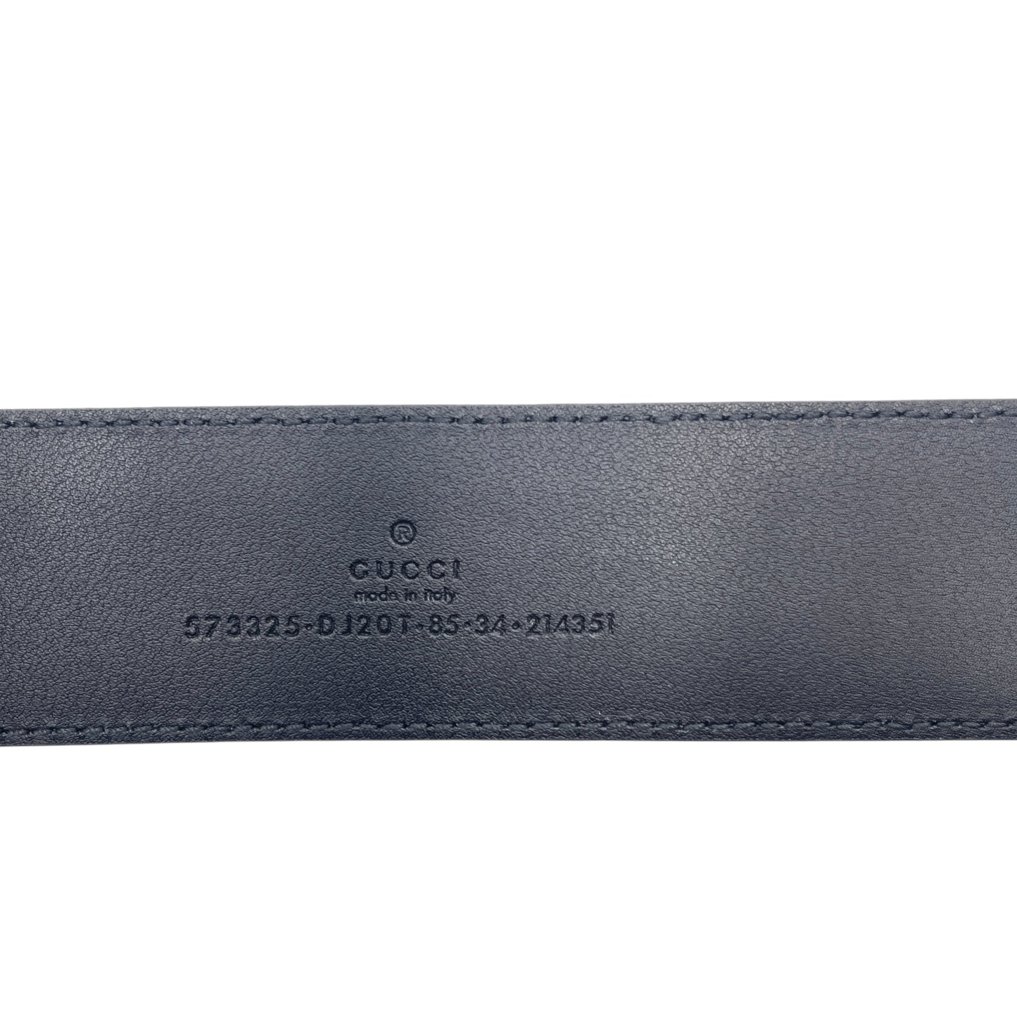 Gucci Black Leather D Ring Buckle - 85