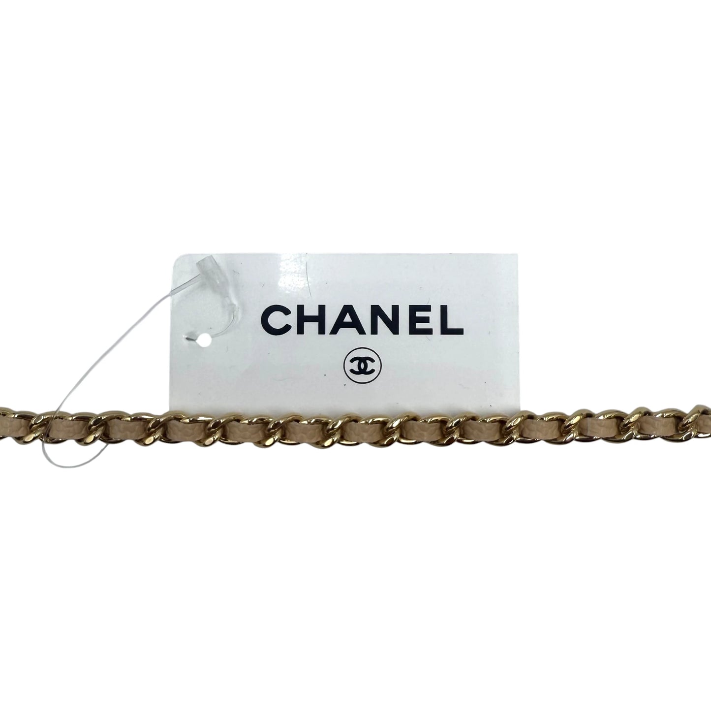 Chanel Beige Caviar Chain Wallet