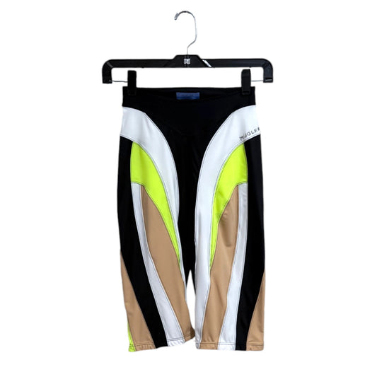 Mugler Contrast Paneled Jersey Shorts