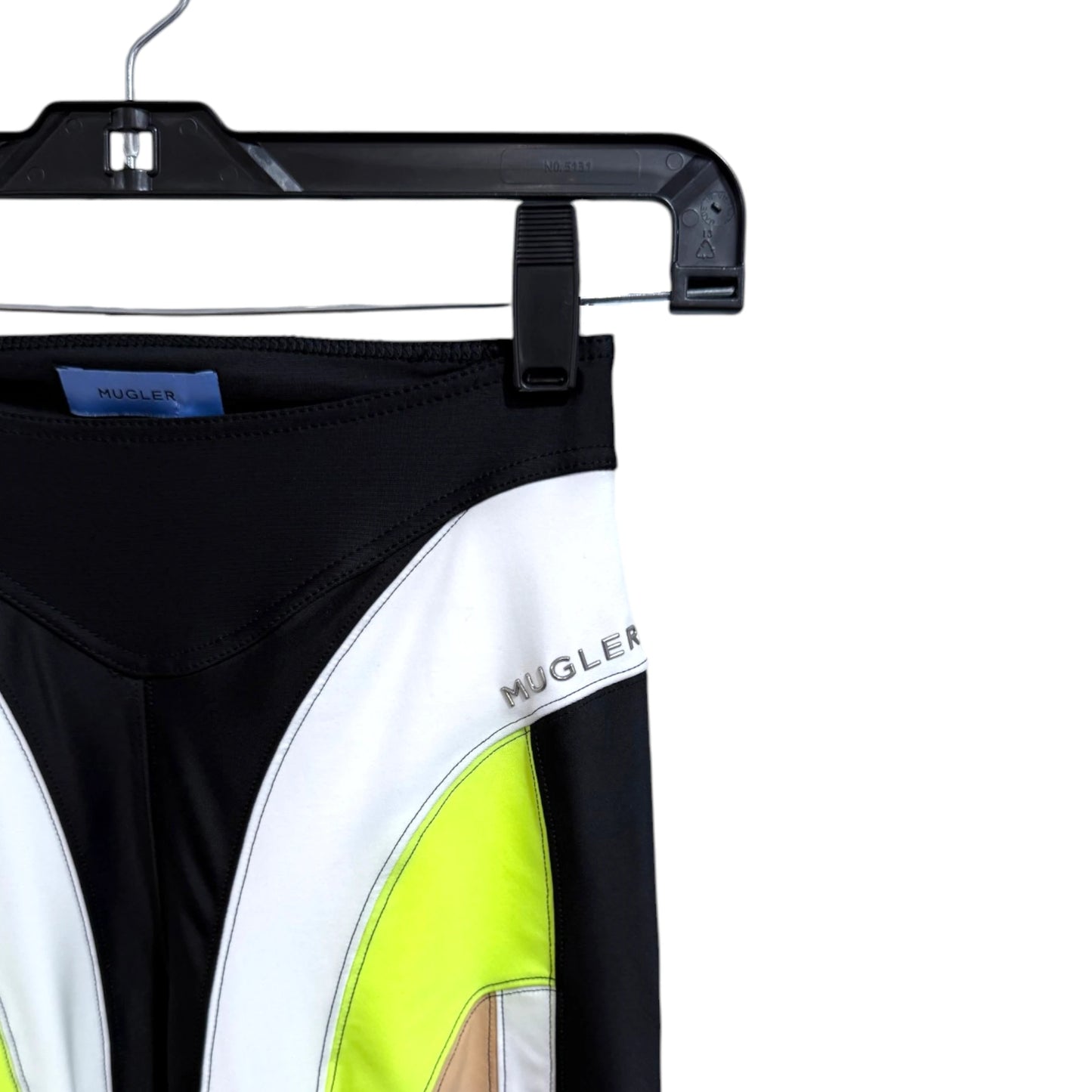 Mugler Contrast Paneled Jersey Shorts