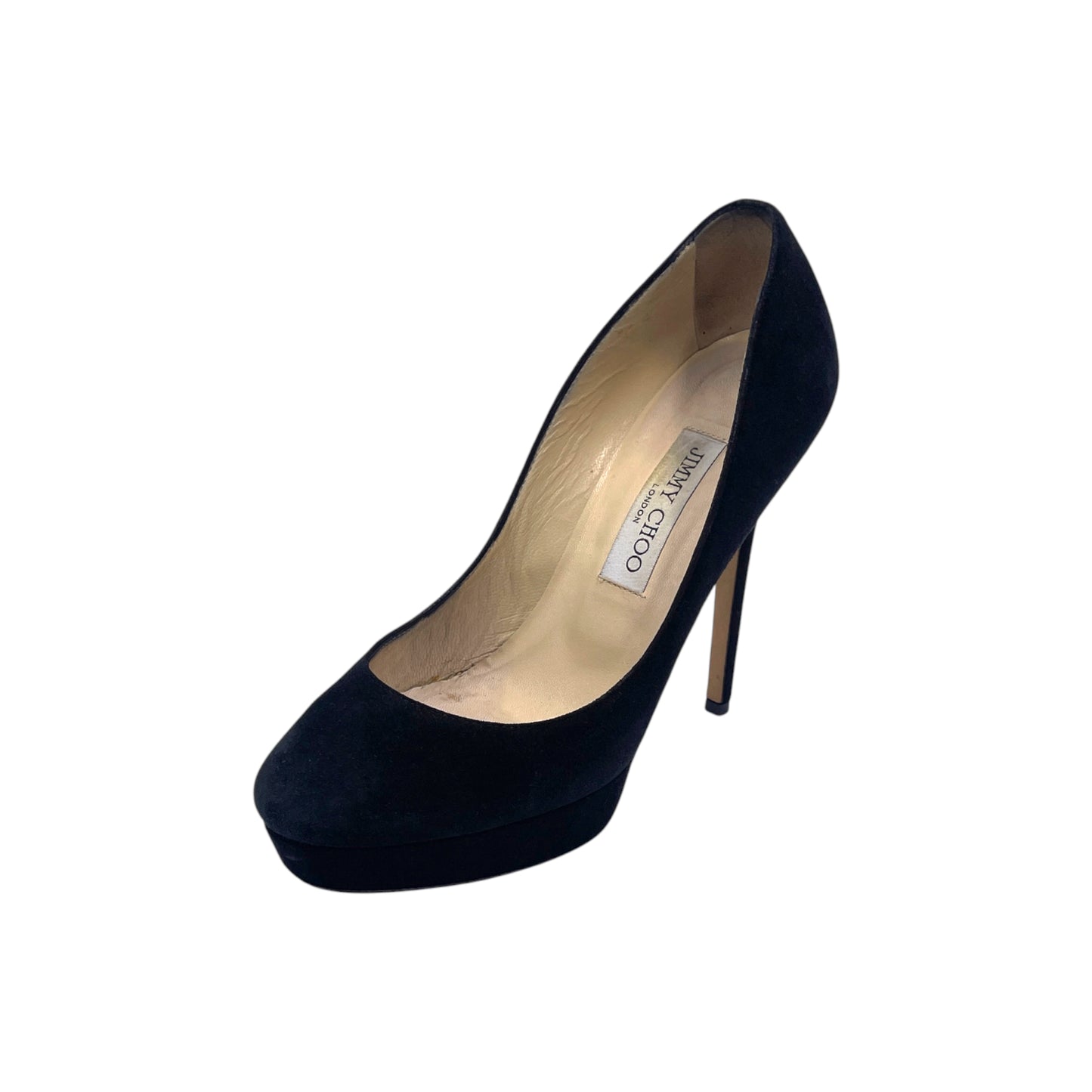 Jimmy Choo Black Suede Platform Pump