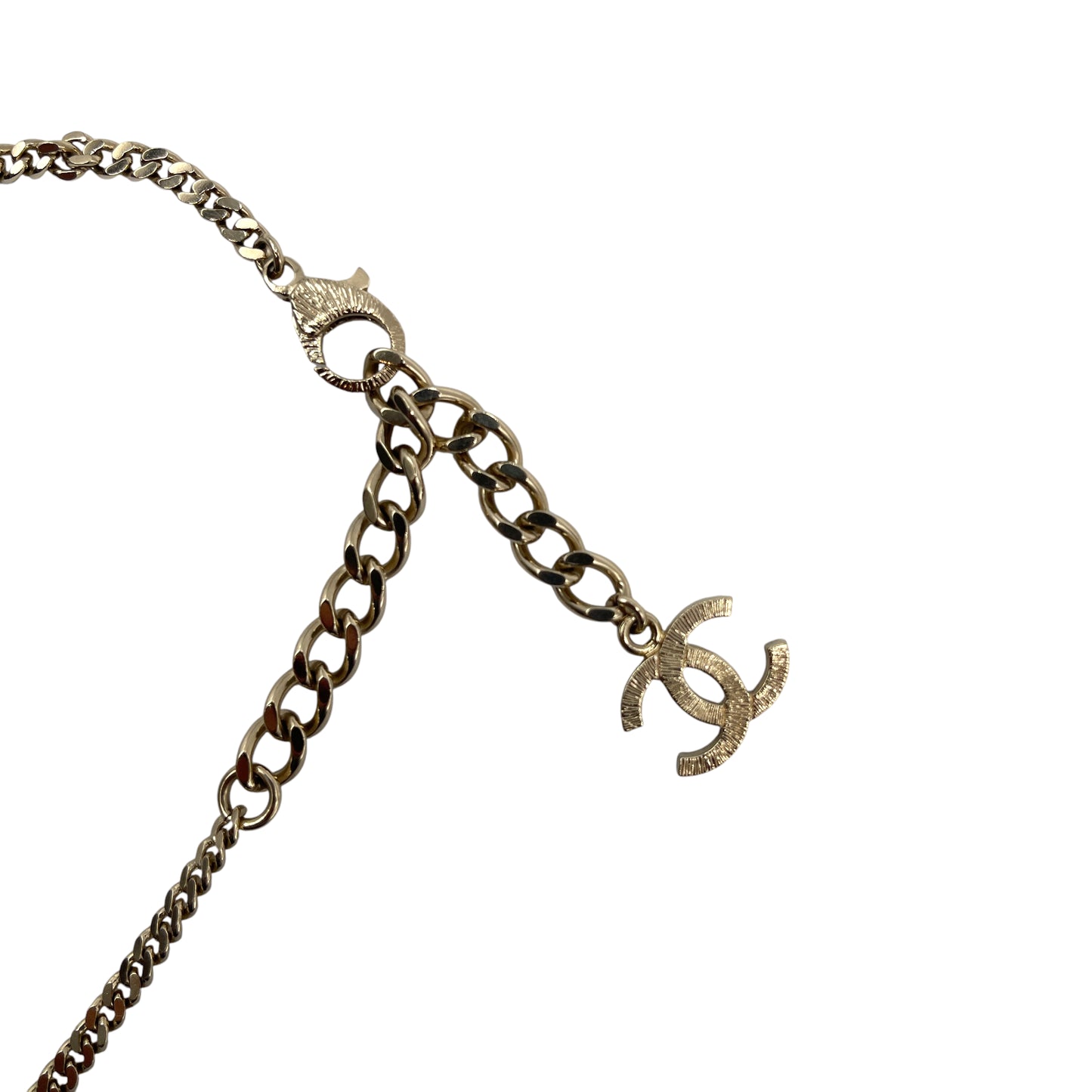 Chanel CC Crystal Pendant Necklace