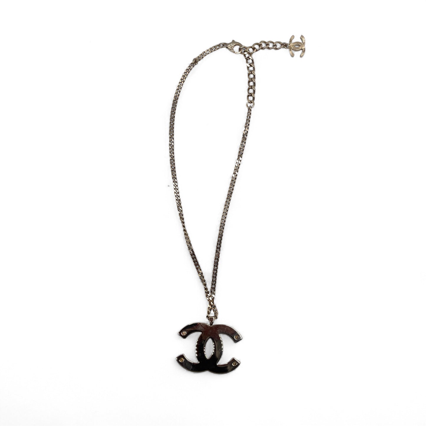 Chanel CC Crystal Pendant Necklace