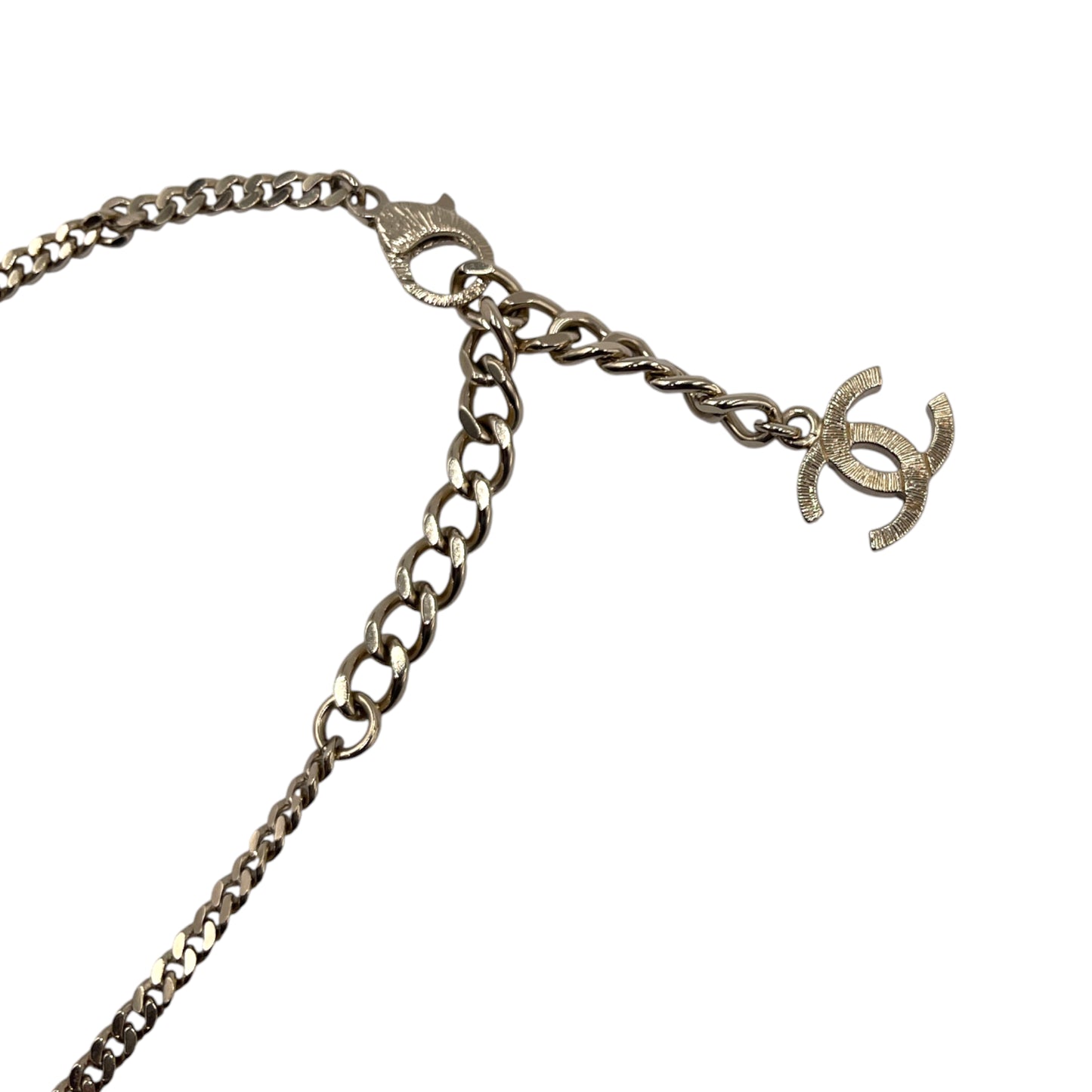 Chanel CC Crystal Pendant Necklace