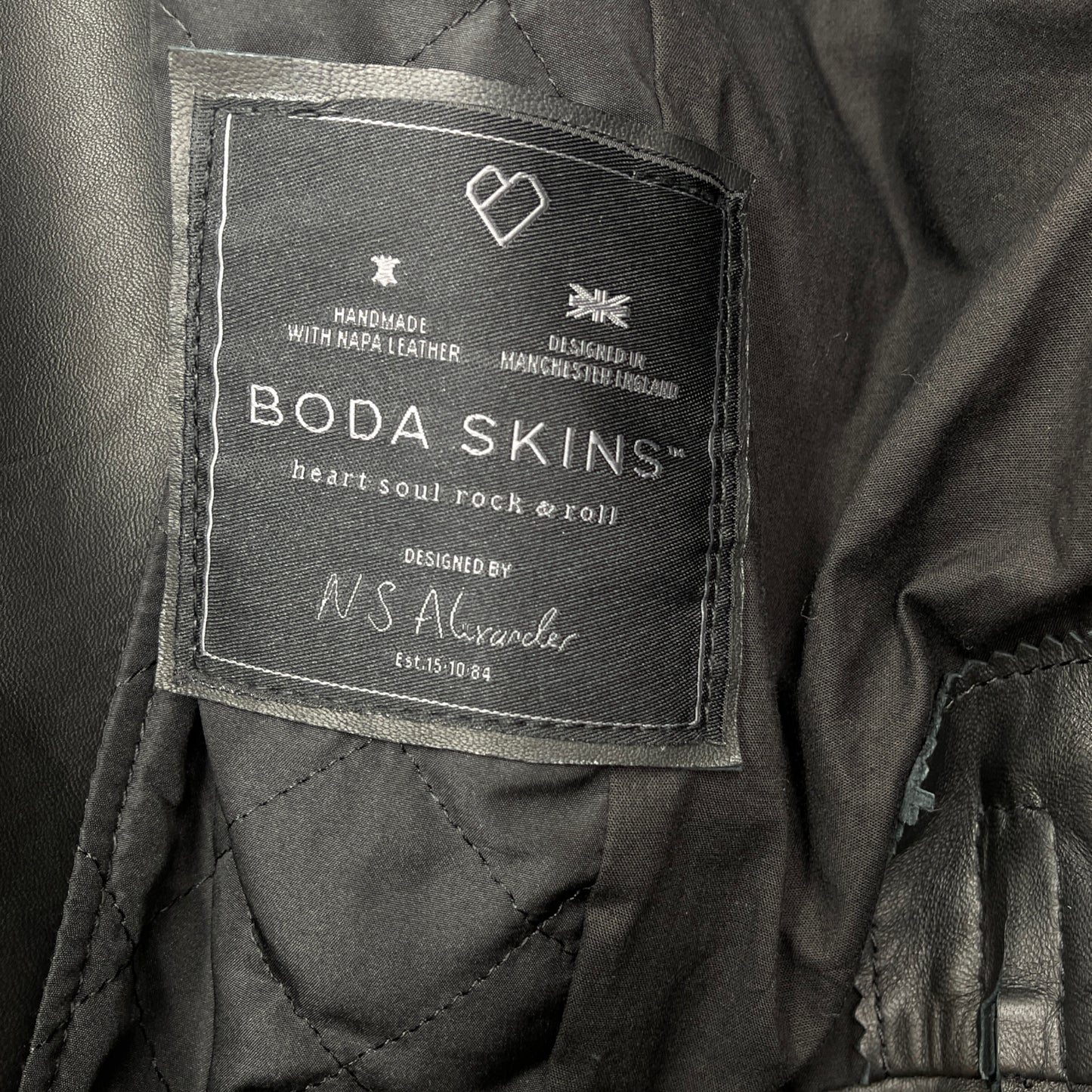 BODA SKINS Alexander Black Leather Jacket - M
