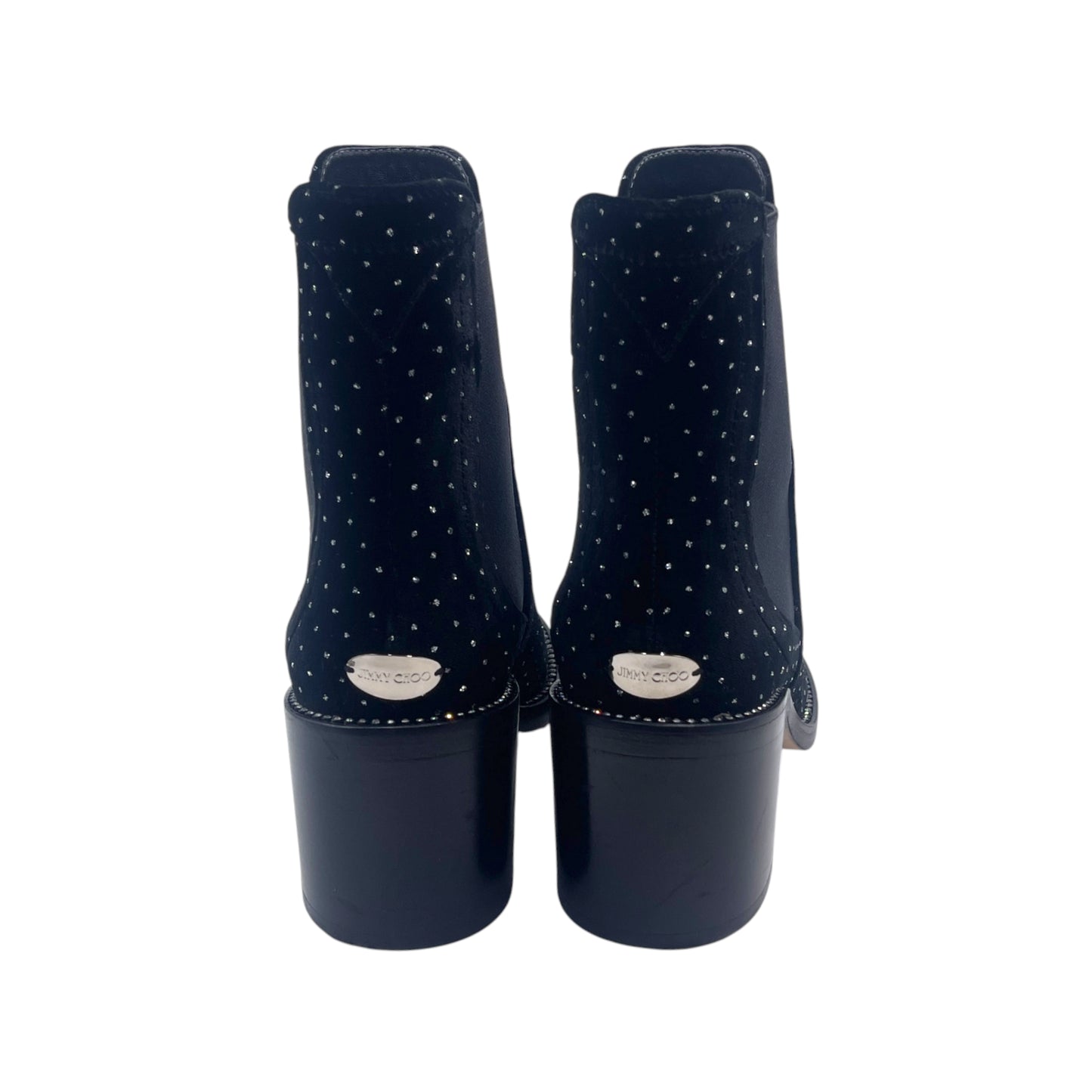 Jimmy Choo Merril Black Velvet Boots