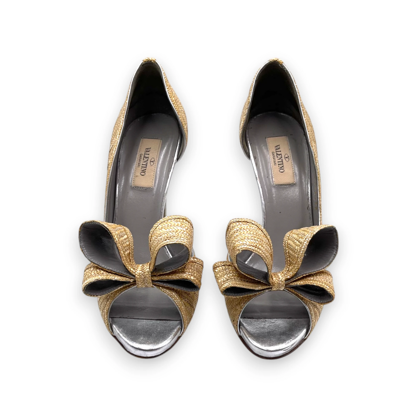 Valentino Rafia Bow Heel