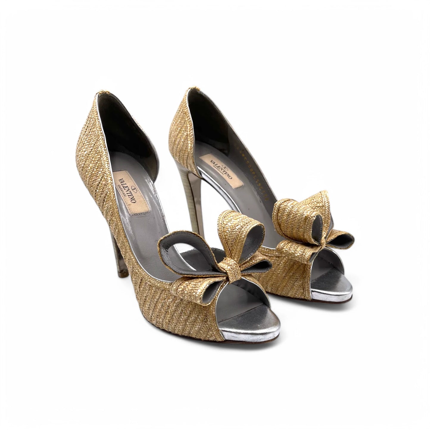 Valentino Rafia Bow Heel