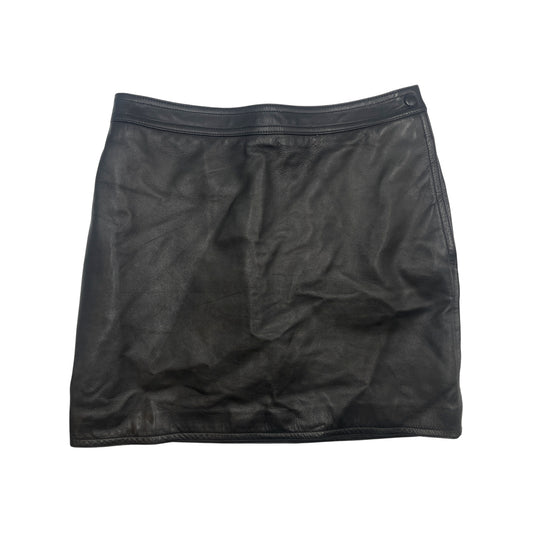Saint Laurent Black Leather Mini Skirt - M