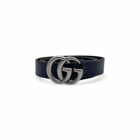 Gucci Silver GG Buckle Belt Sz 110/44