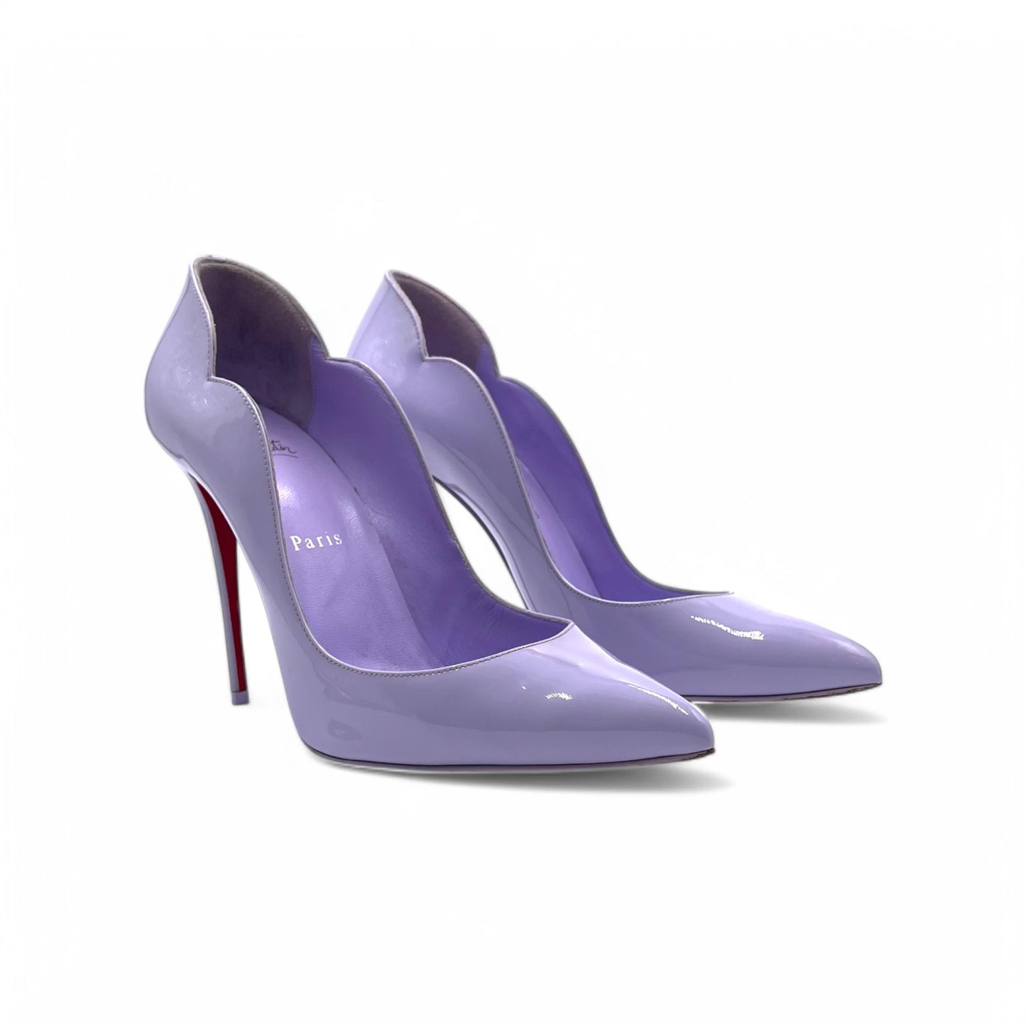 Louboutin Lilac Scallop Heels