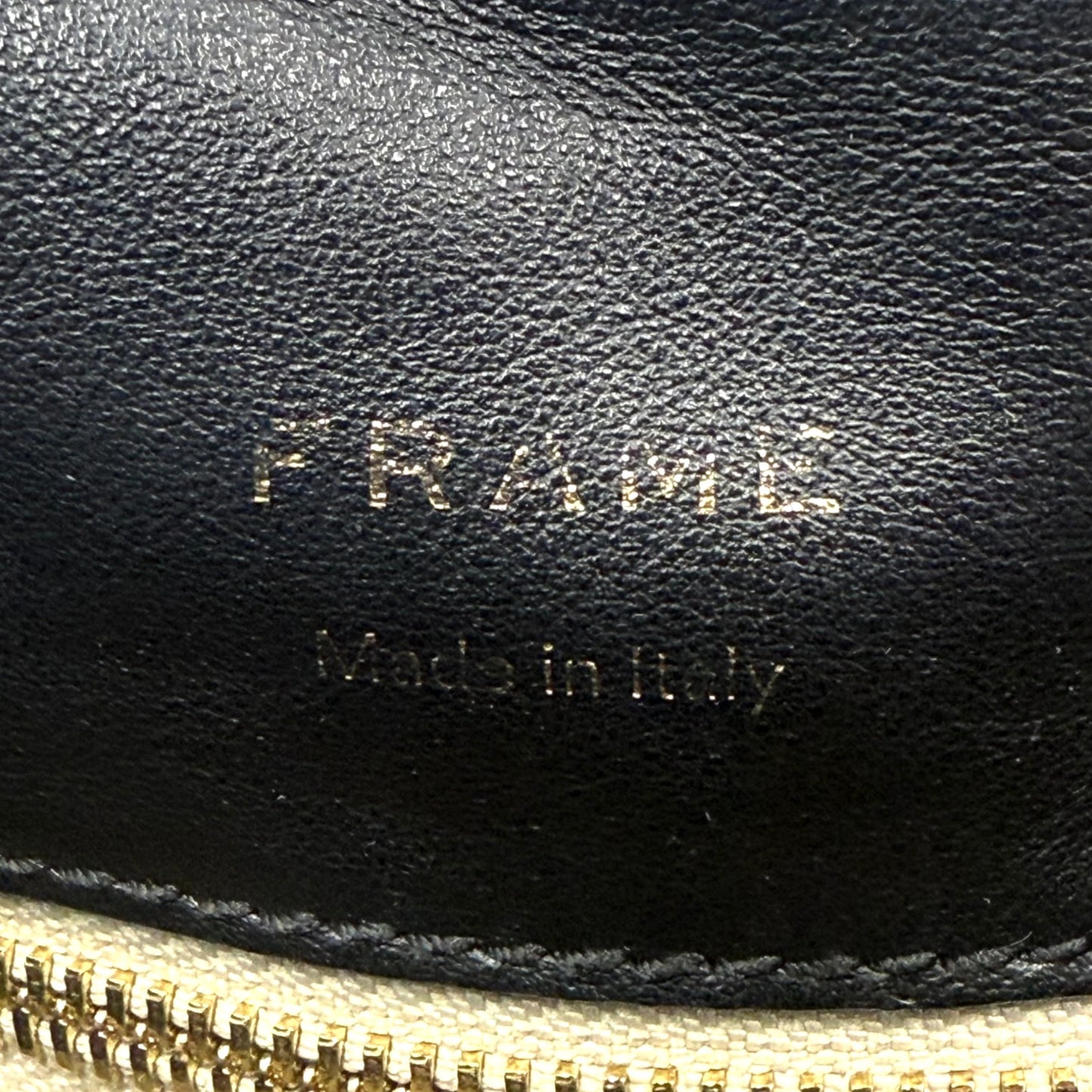 FRAME Black Leather Scrunch Top Handle Bag