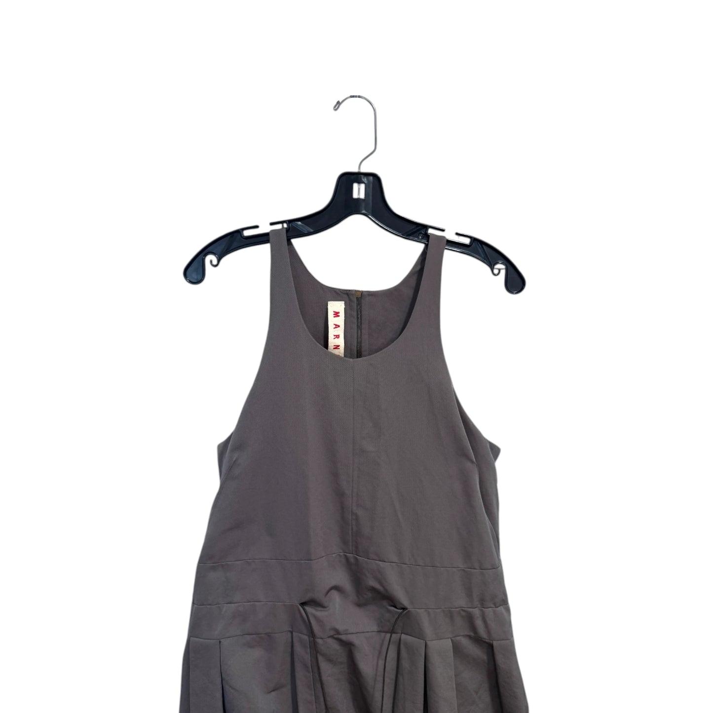 Marni Grey Elastic Waist Utility Dress