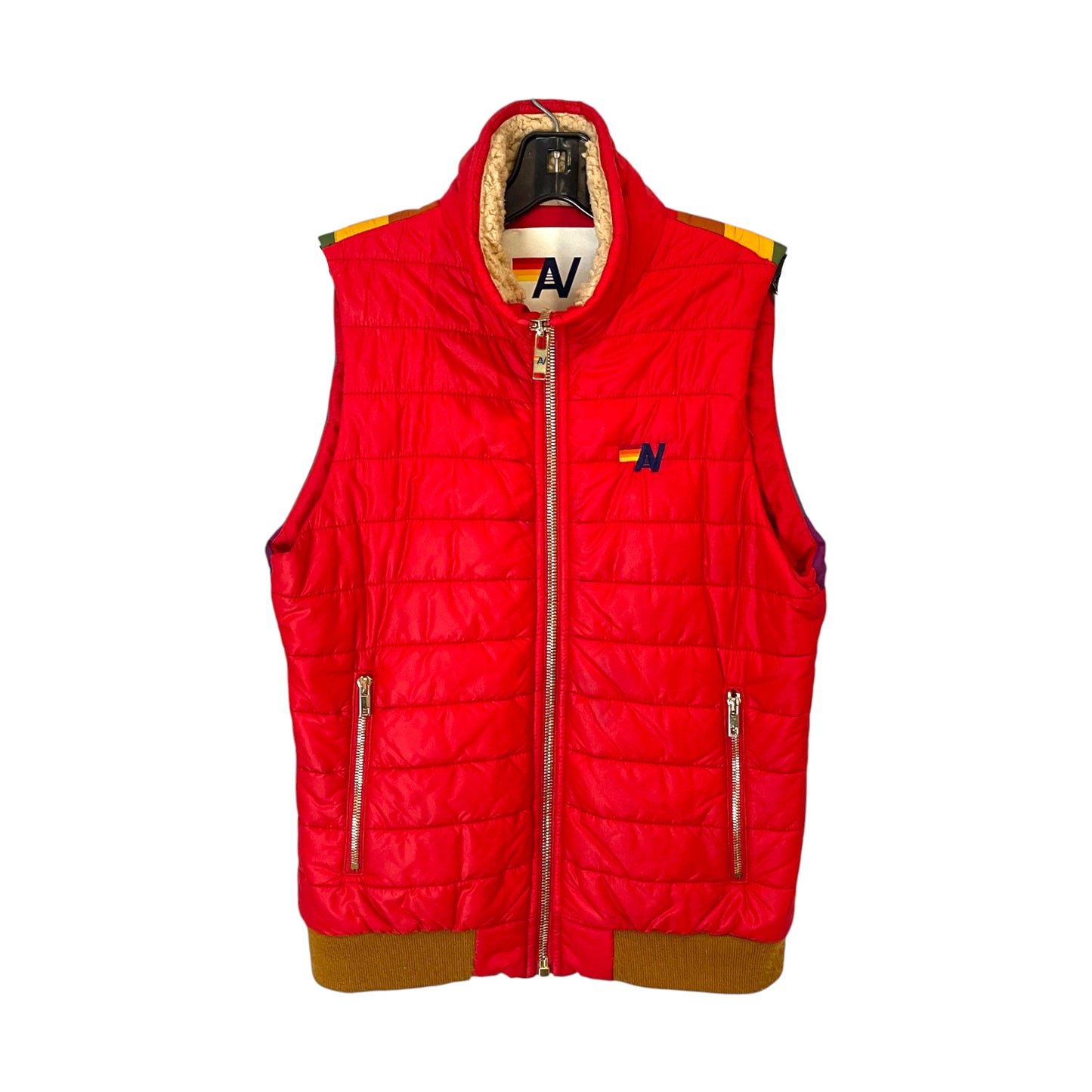 Aviator Nation Red Puffer Vest