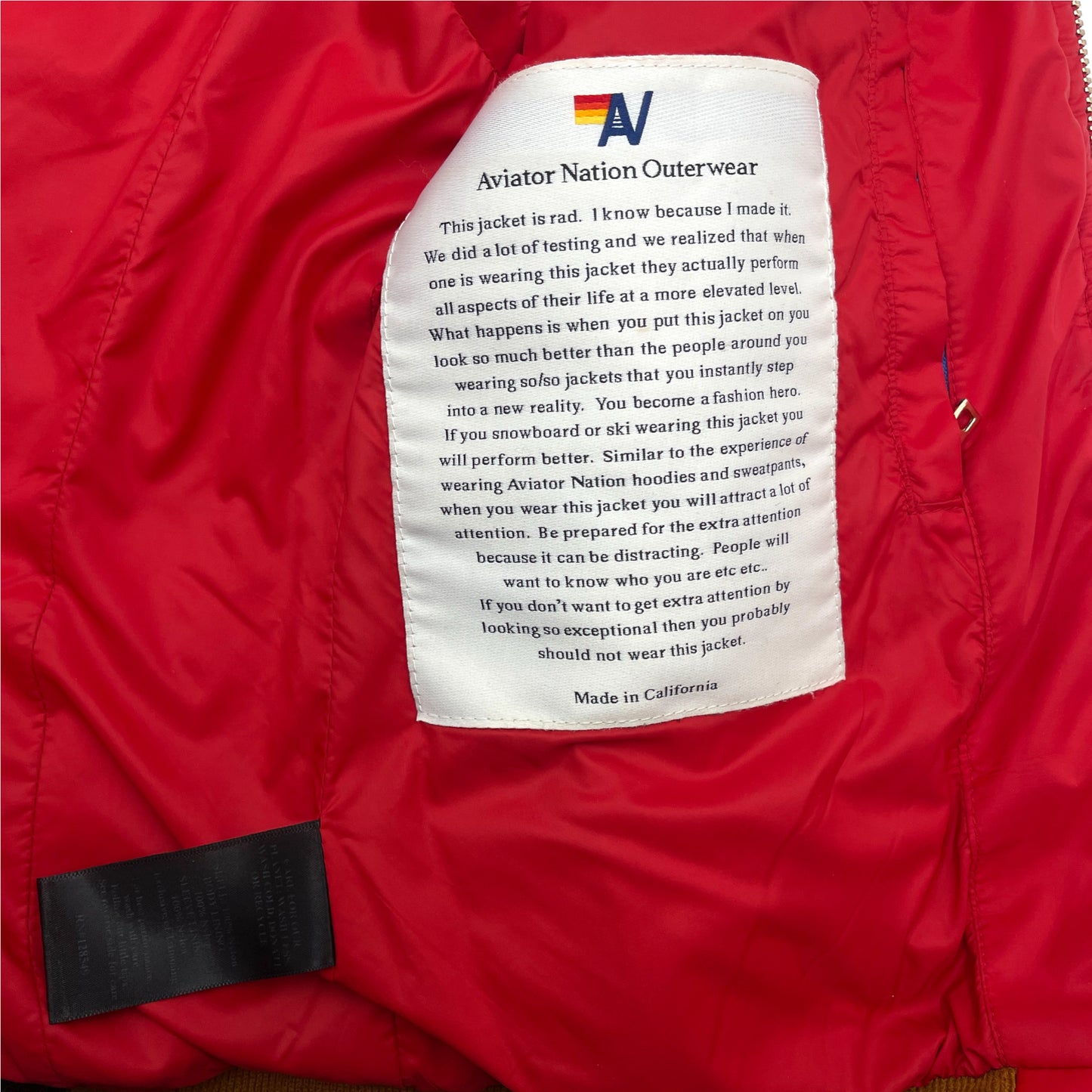 Aviator Nation Red Puffer Vest