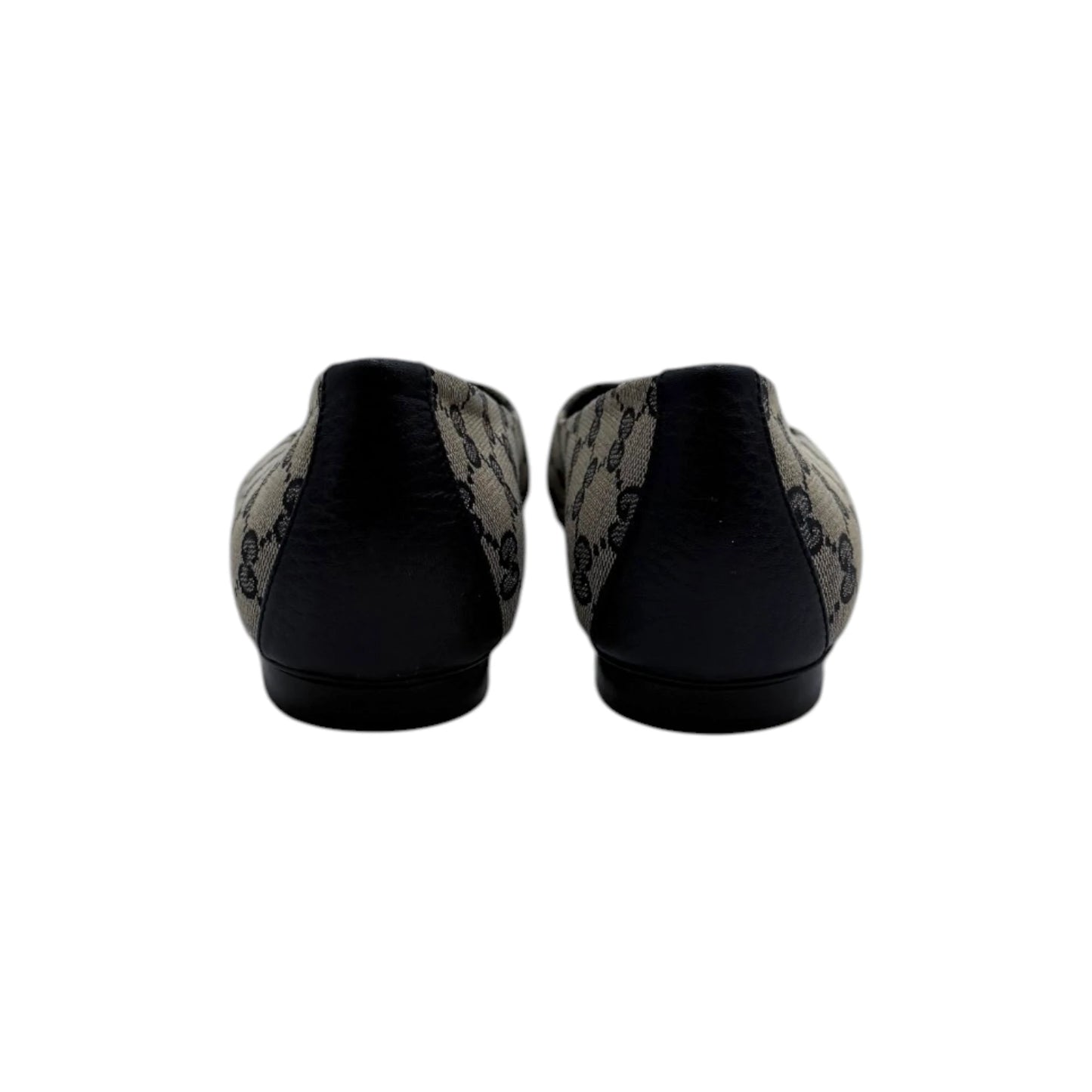 Gucci Monogram Canvas Cap-toe Ballet Flats