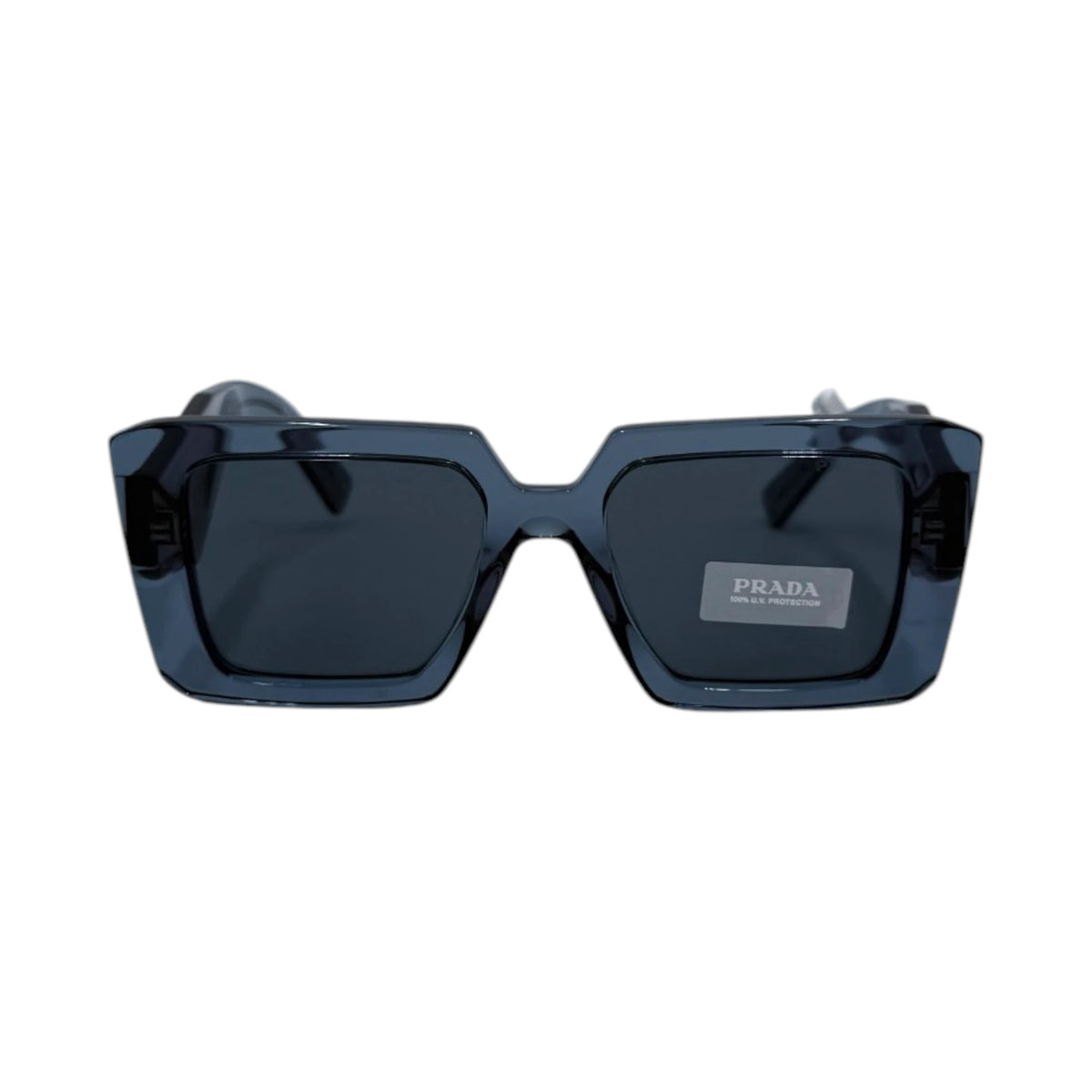 Prada Grey Transparent Symbole Square Sunglasses