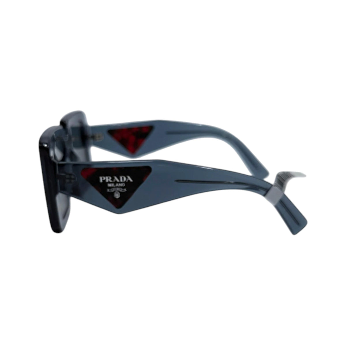 Prada Grey Transparent Symbole Square Sunglasses