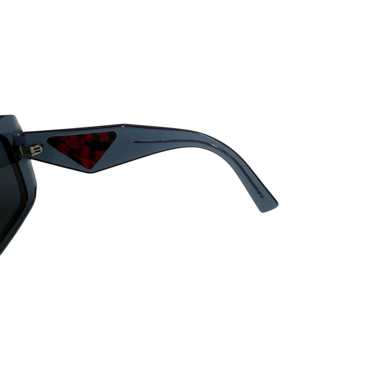 Prada Grey Transparent Symbole Square Sunglasses