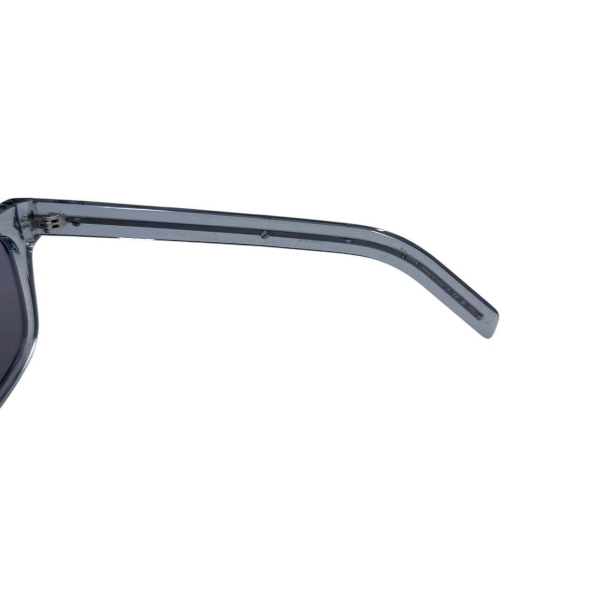 Prada Clear Azure Logo Square Sunglasses