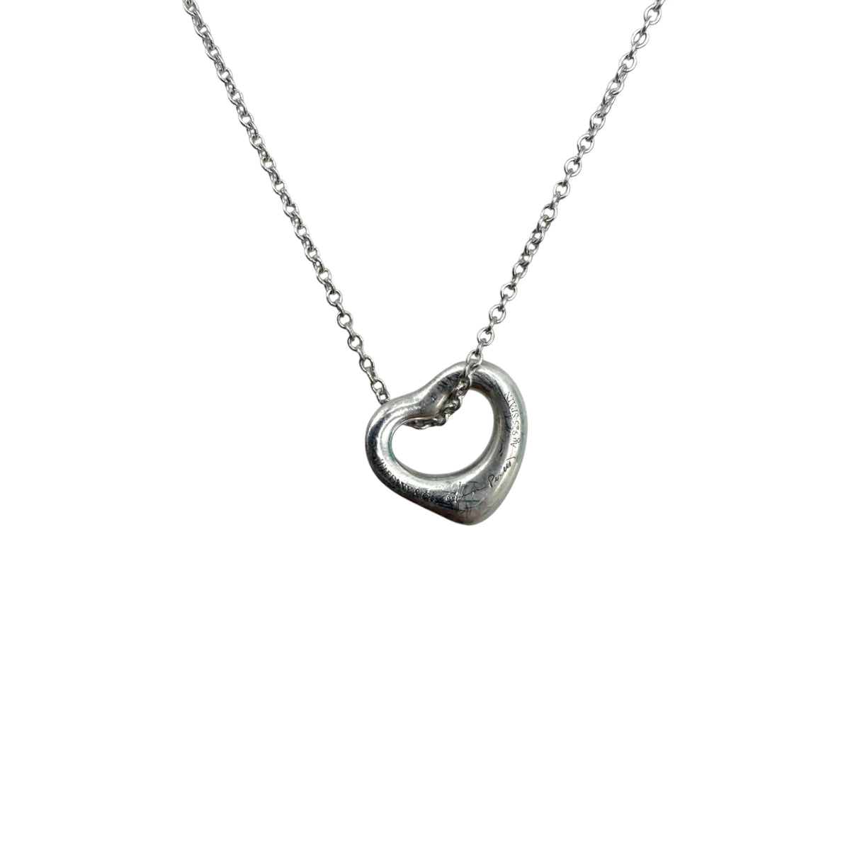 Tiffany & Co. Elsa Peretti Open Heart Pendant Necklace