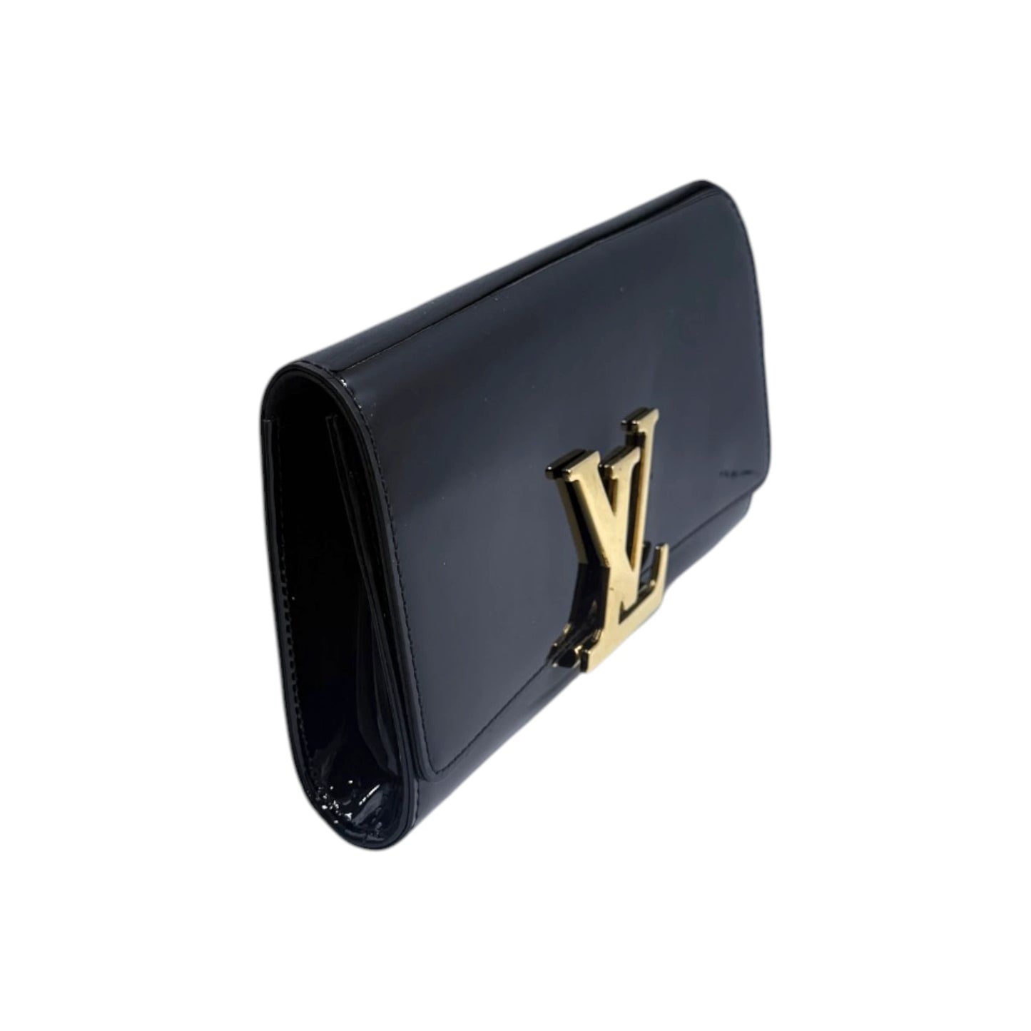 Louis Vuitton Logo Black Louise Pouch Clutch