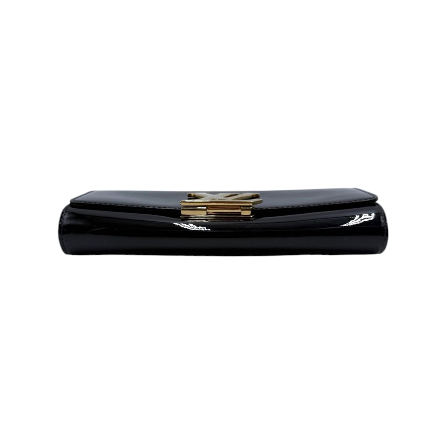 Louis Vuitton Logo Black Louise Pouch Clutch
