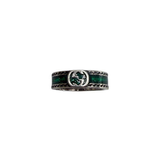 Gucci Enamel Interlocking GG Ring