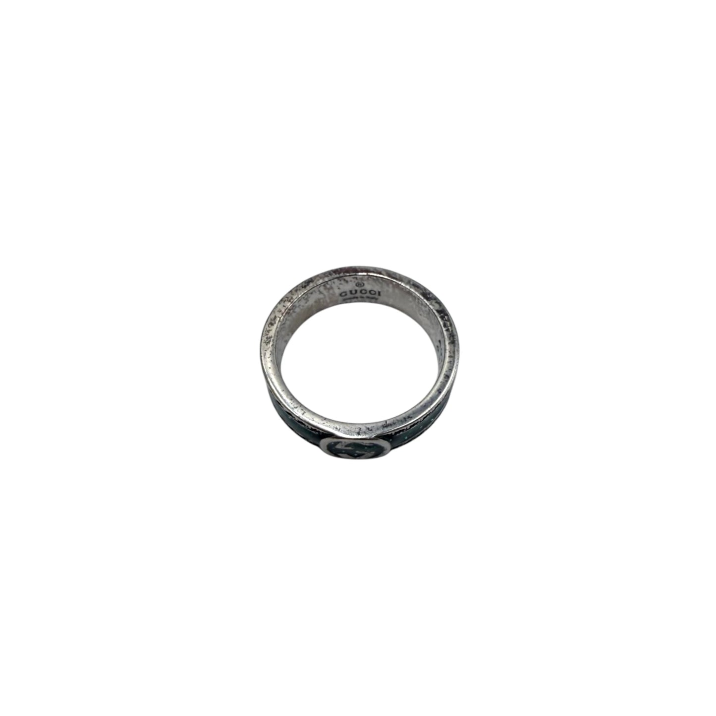 Gucci Enamel Interlocking GG Ring