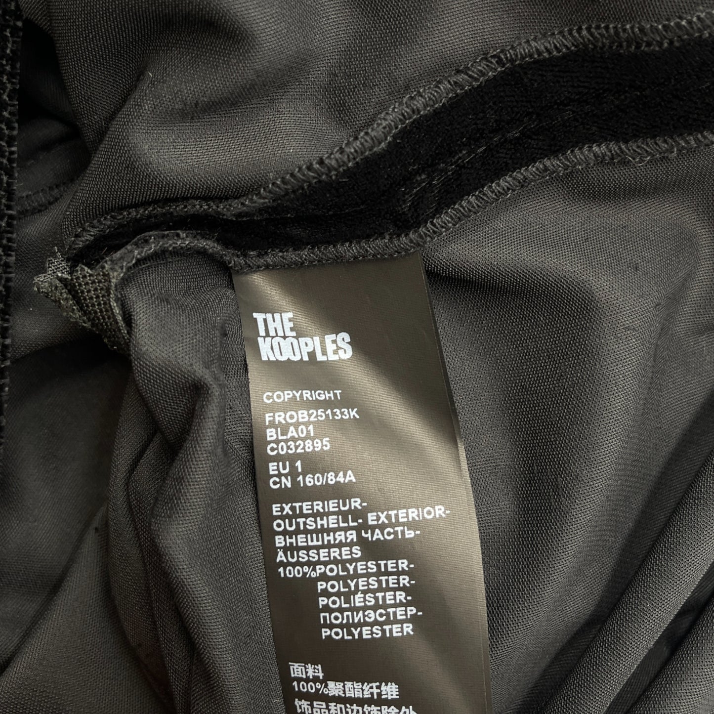 The Kooples Velvet Mini Black Dress