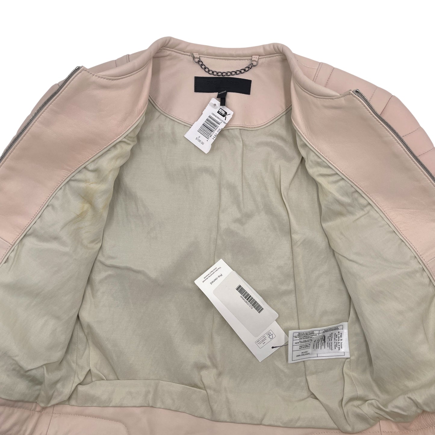 Rag & Bone Blush Pink Leather Jacket