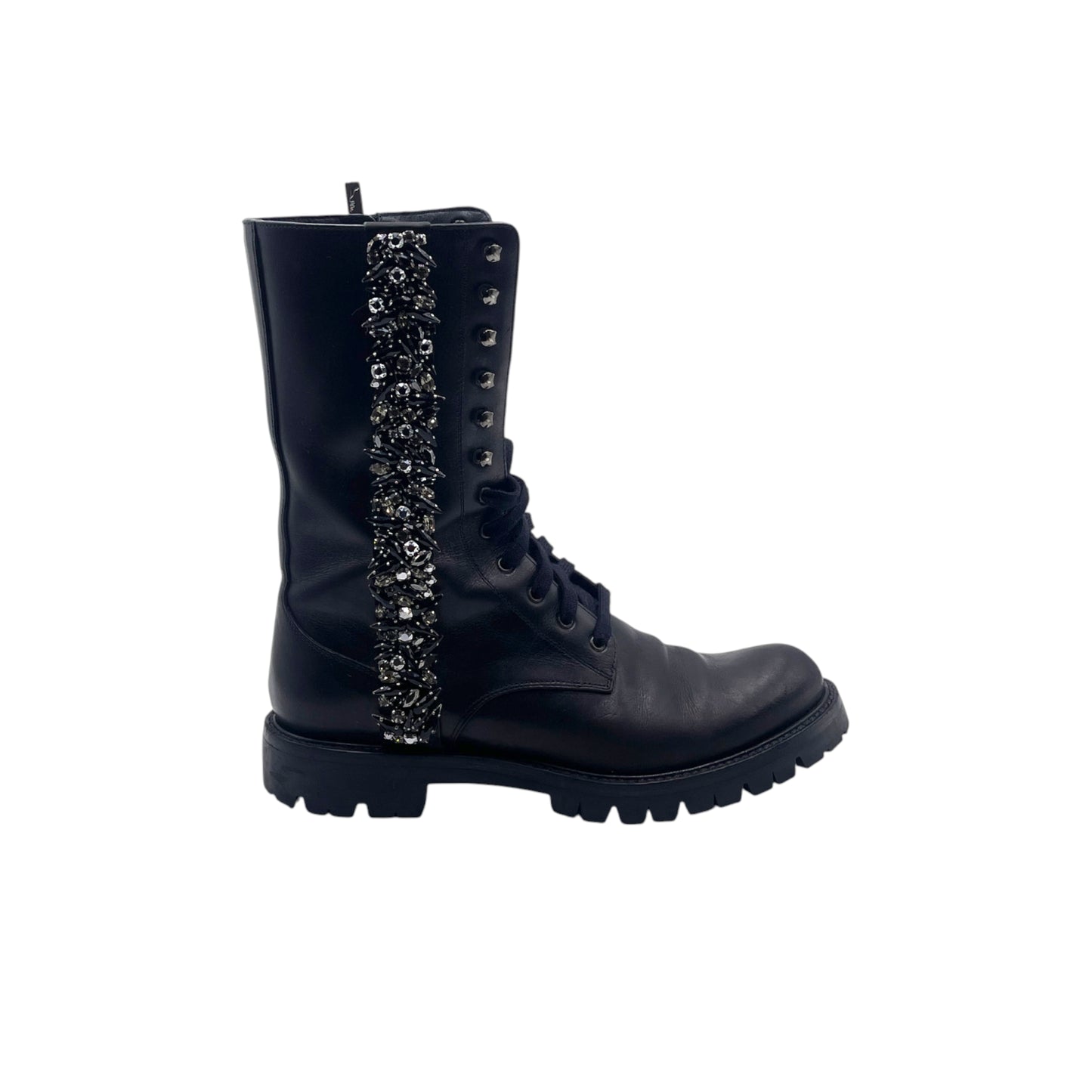 Rene Caovilla Leather Crystal Boots