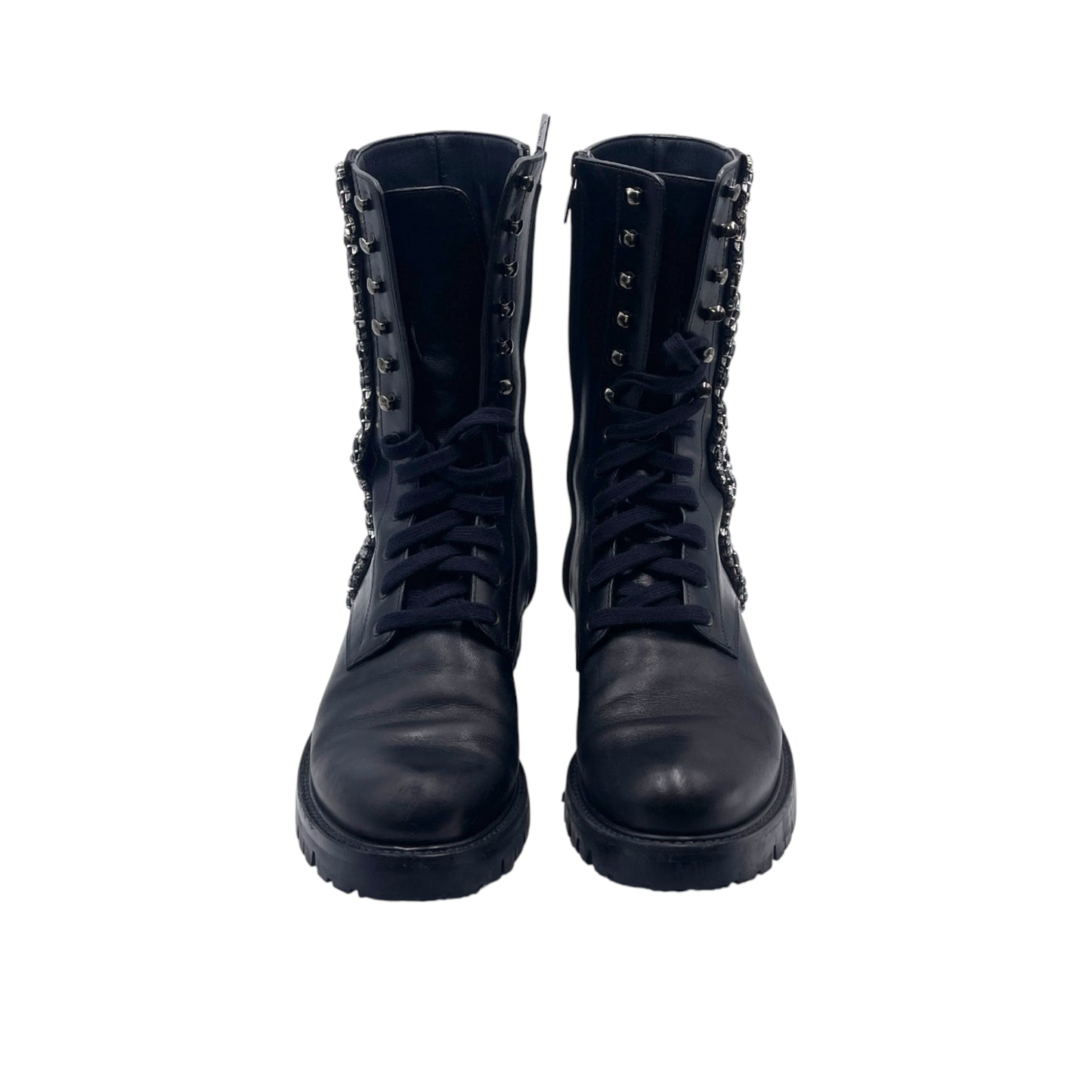 Rene Caovilla Leather Crystal Boots