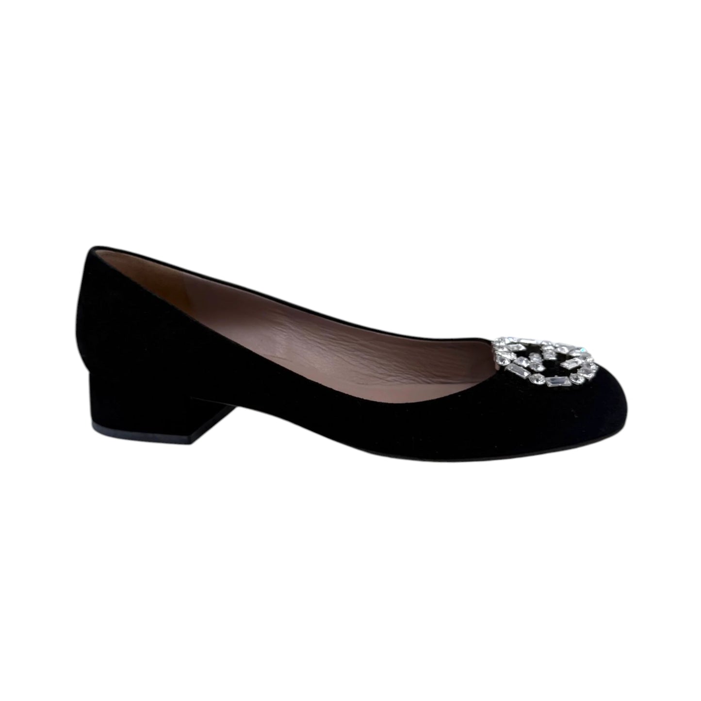Gucci Interlocking G Logo Suede Ballet Flats