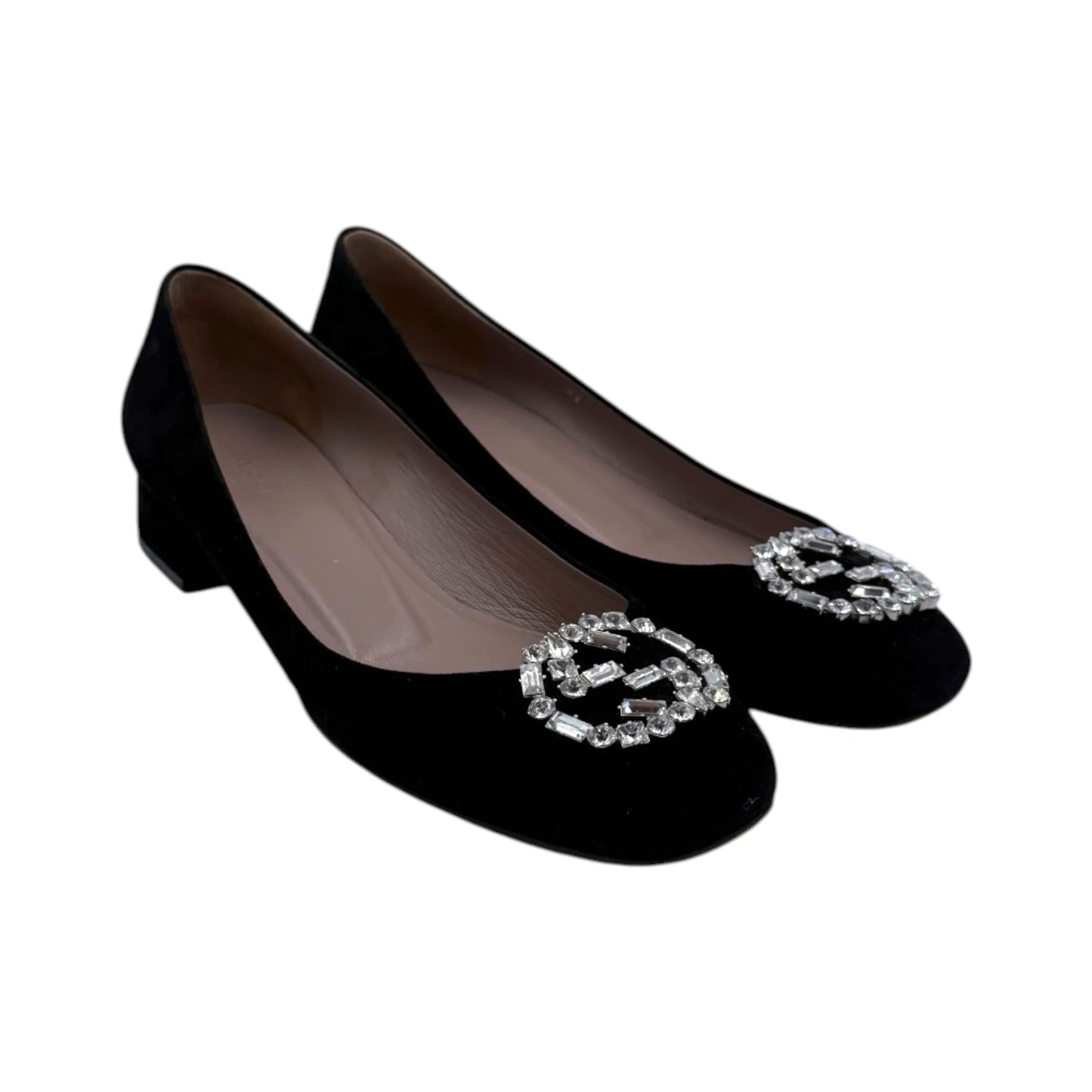 Gucci Interlocking G Logo Suede Ballet Flats