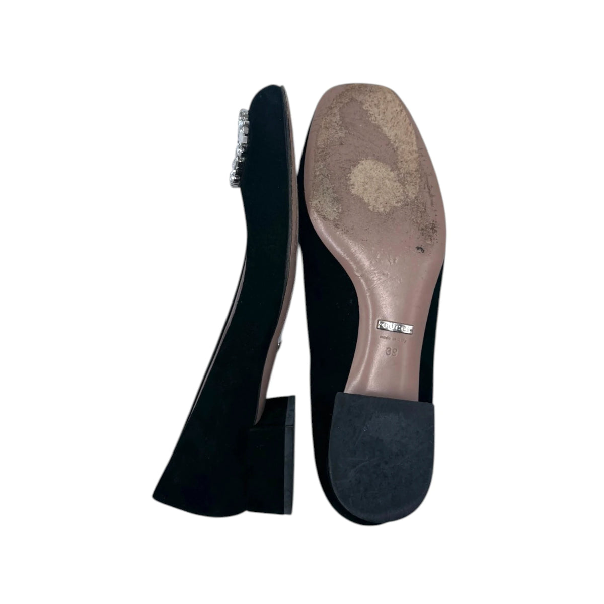 Gucci Interlocking G Logo Suede Ballet Flats