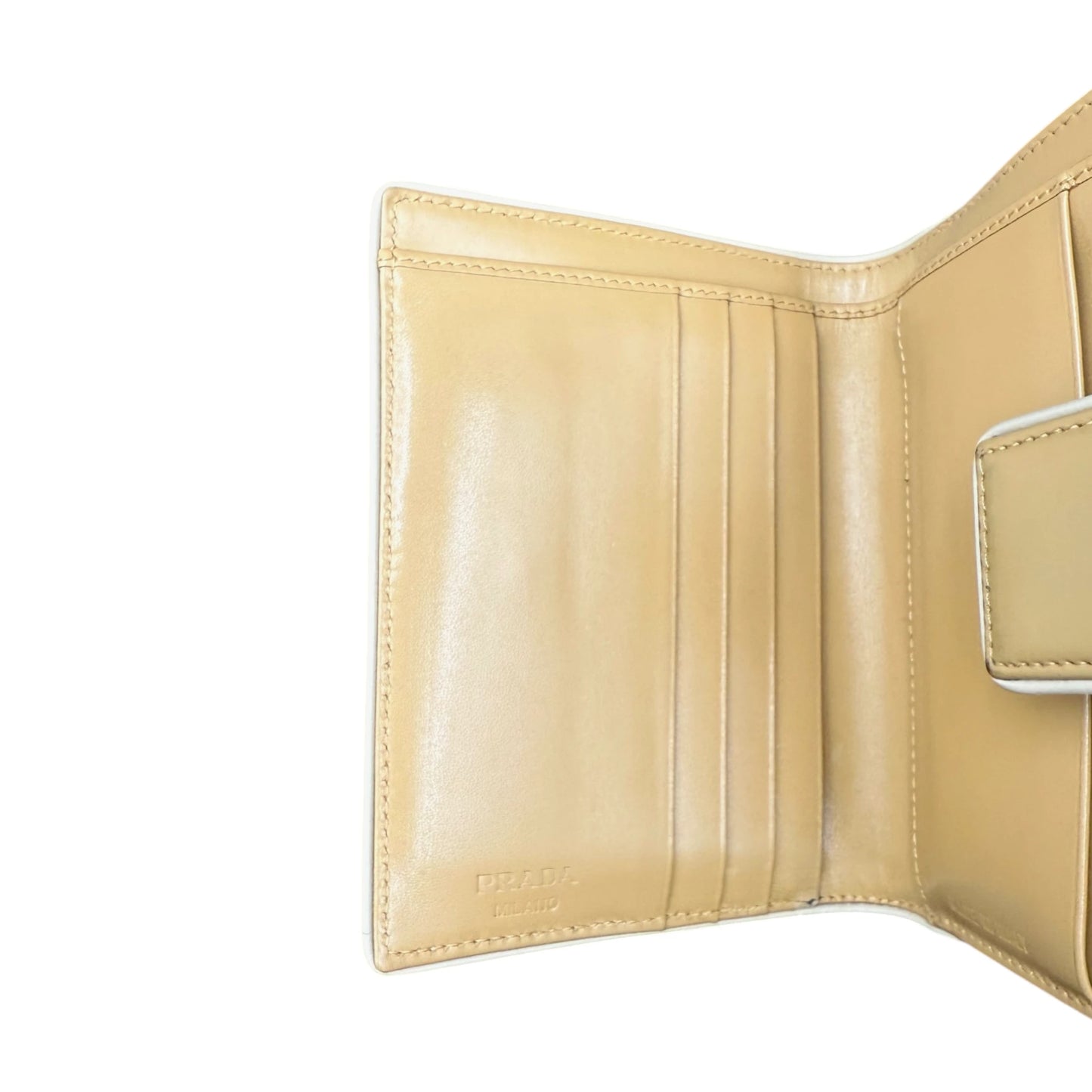 Prada Nude Compact Bifold Wallet