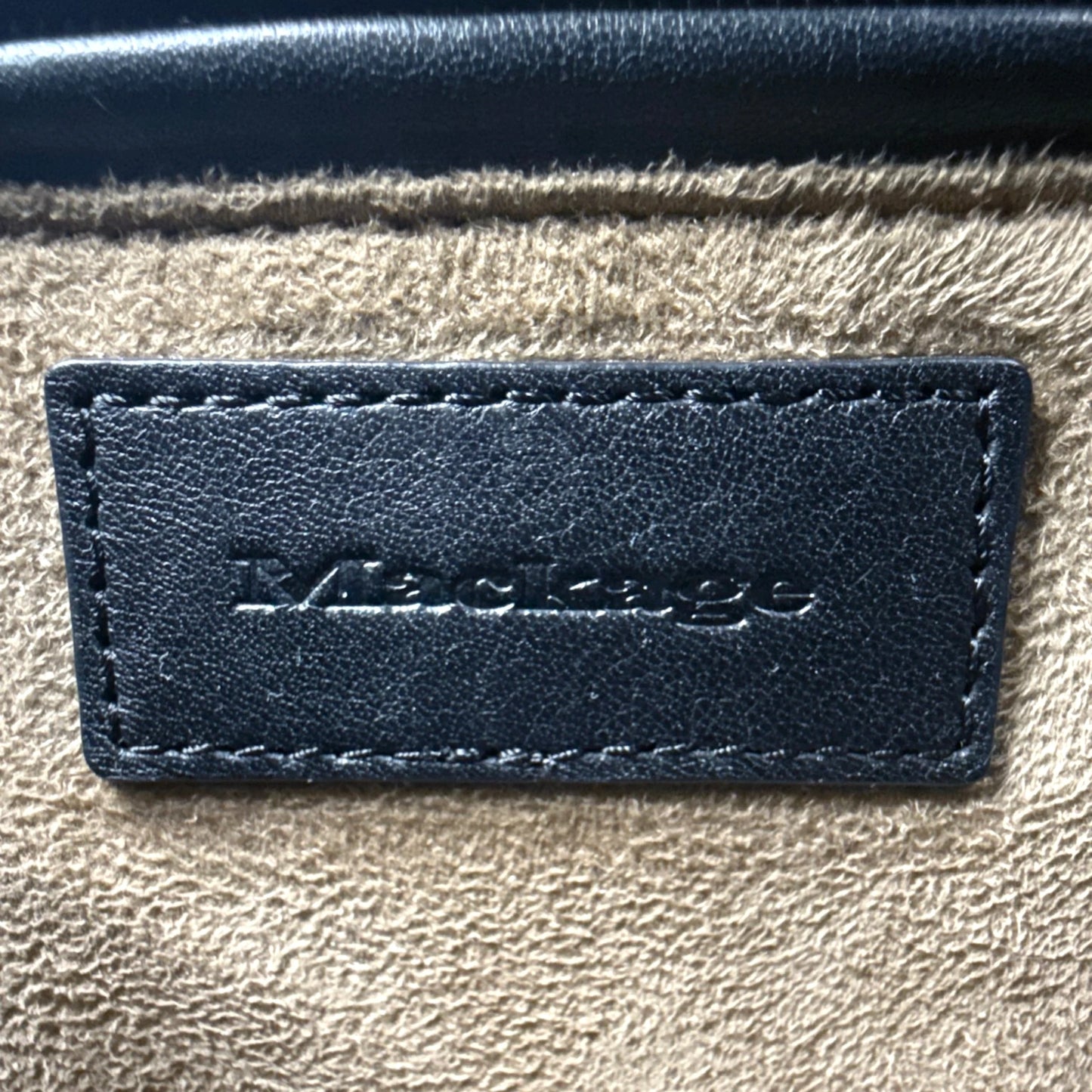 Mackage Rima Black Chervon Crossbody Bag