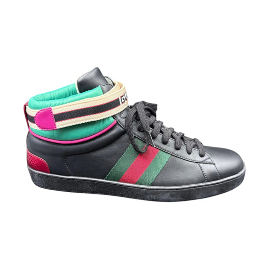 Gucci Black Stripe Ace High-Top Sneakers